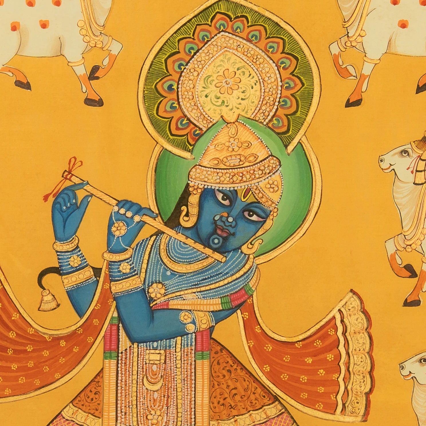 Shrinath ji Raj Bhog Swaroop Pichwai Handmade Painting