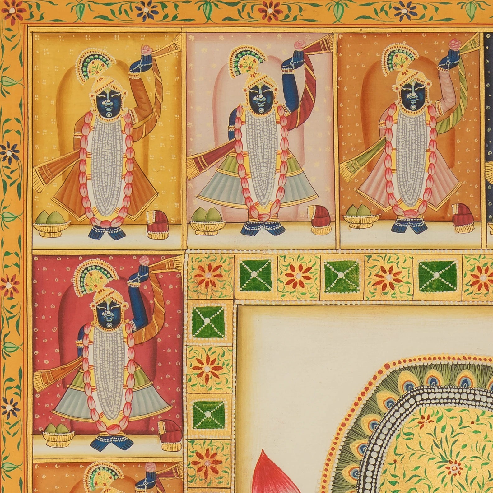 Sharad Poornima - Dawn Theme Pichwai Handmade Painting (Copy)