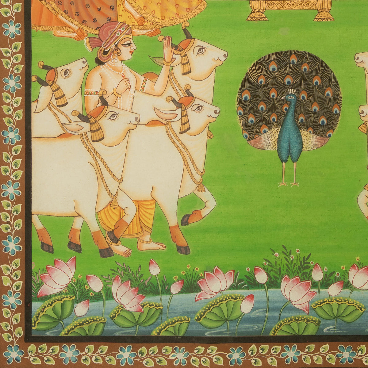 Sharad Poornima - Dawn Theme Pichwai Handmade Painting – TheBimba.com