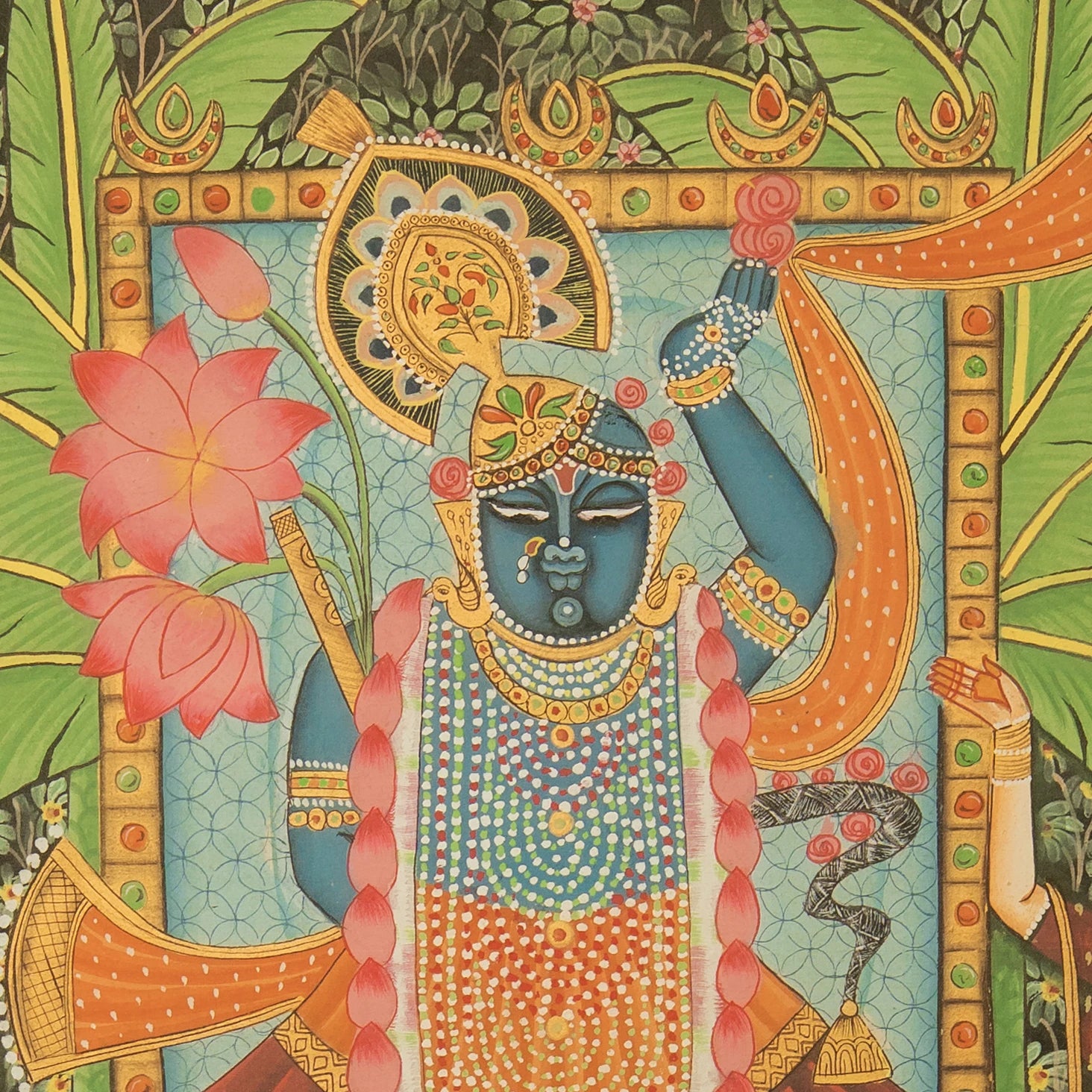 Sharad Poornima - Dawn Theme Pichwai Handmade Painting