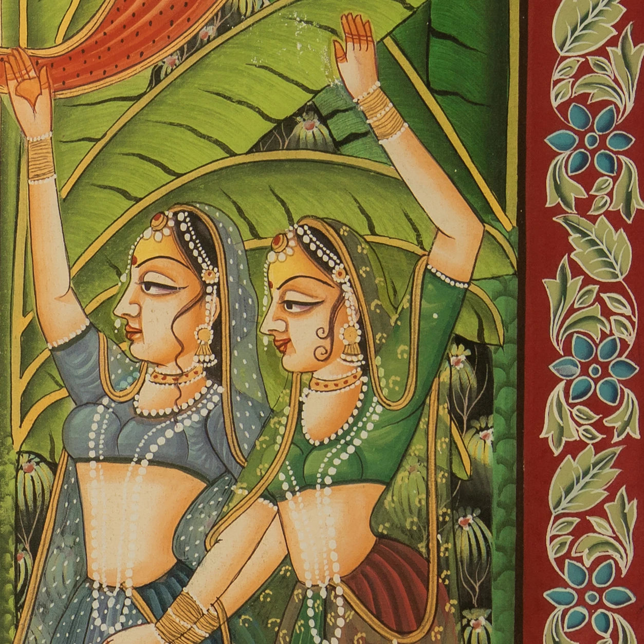 Sharad Poornima - Dawn Theme Pichwai Handmade Painting (2)