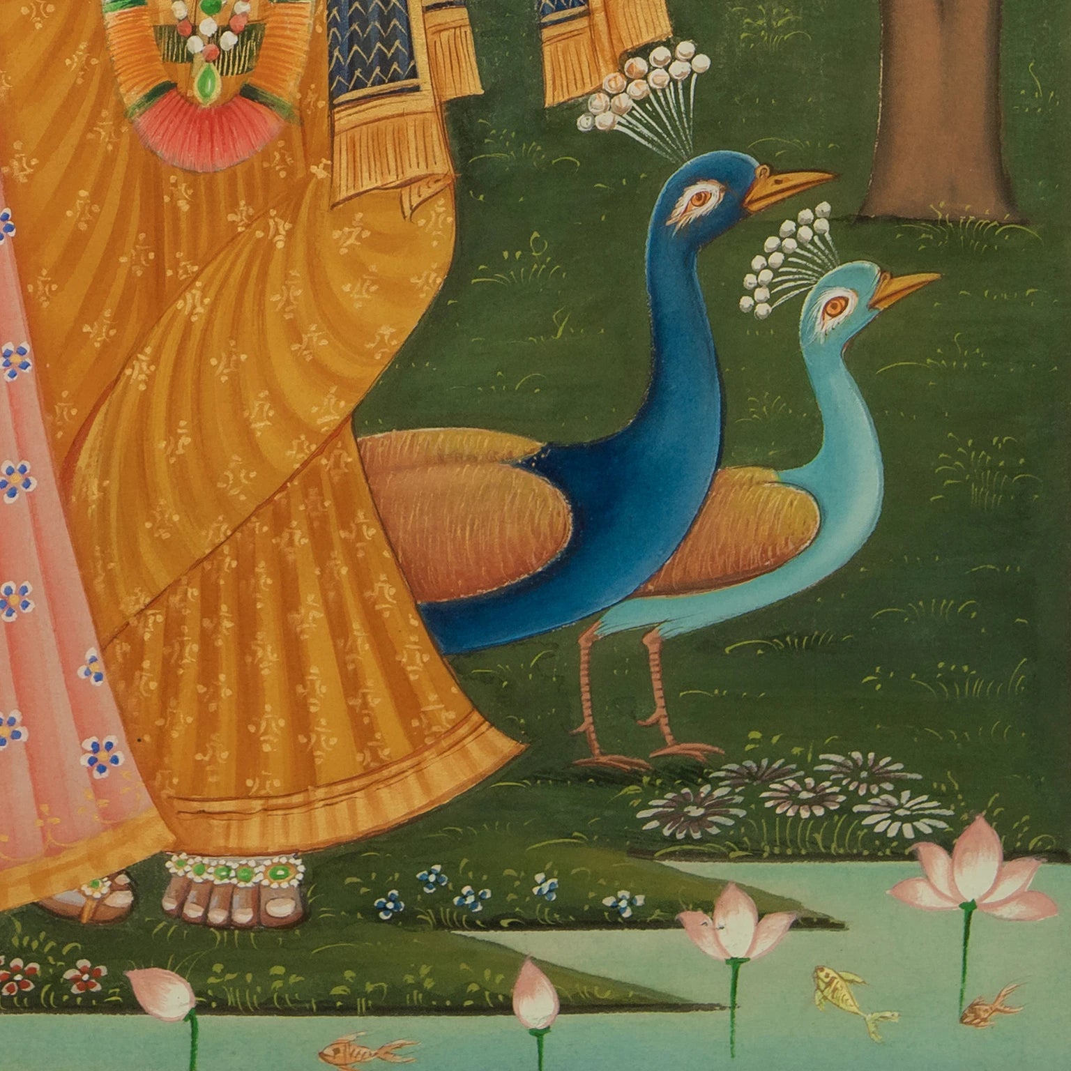 Radha Krishna Love Scene Pichwai Handmade Painting