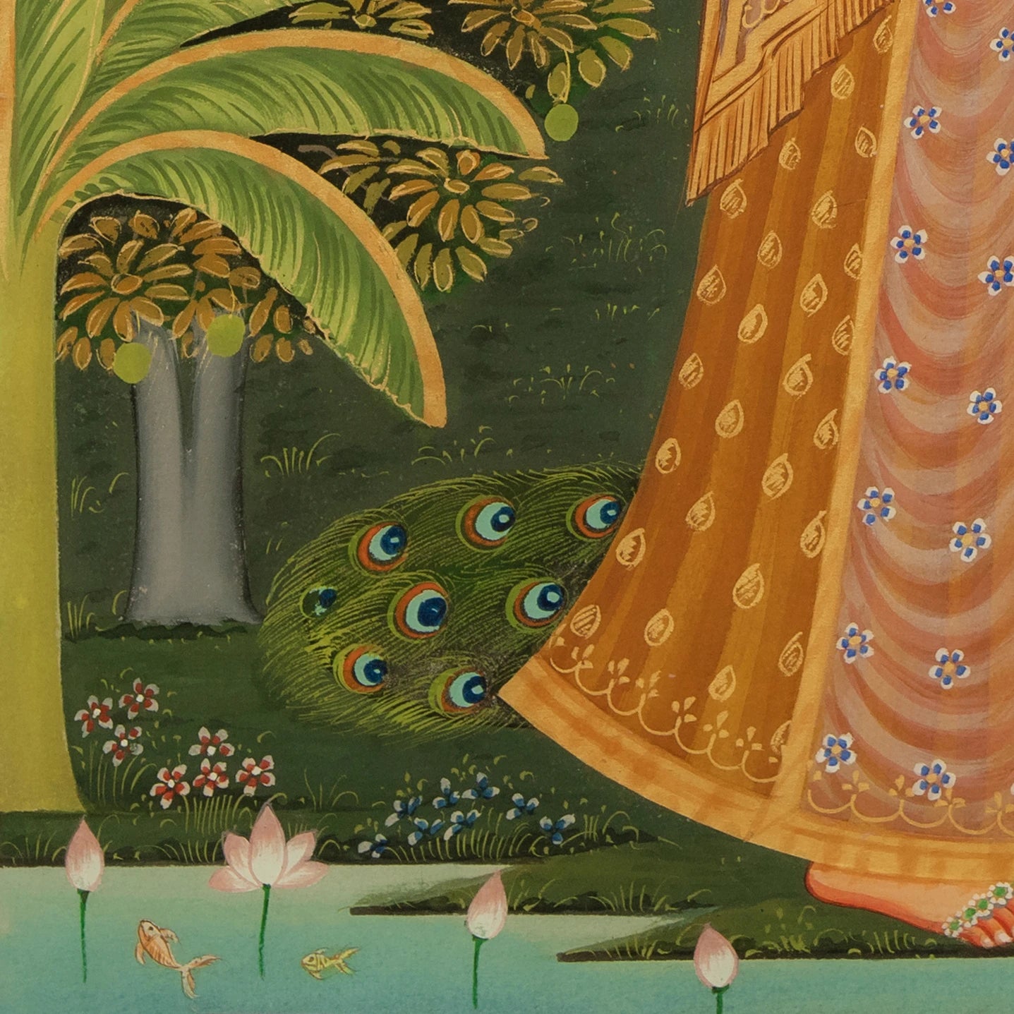Radha Krishna Love Scene Pichwai Handmade Painting