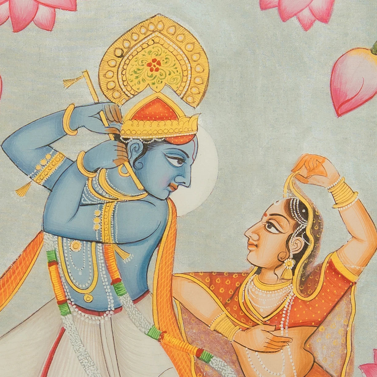 Shrinath ji Raj Bhog Swaroop Pichwai Handmade Painting (Copy)