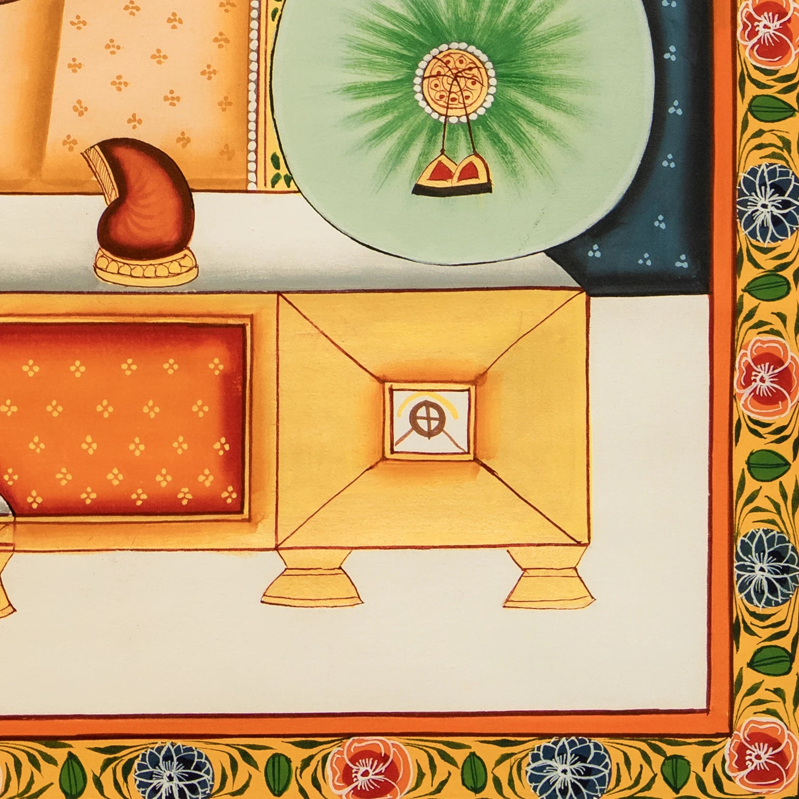 Shrinath ji Raj Bhog Swaroop Pichwai Handmade Painting (2)