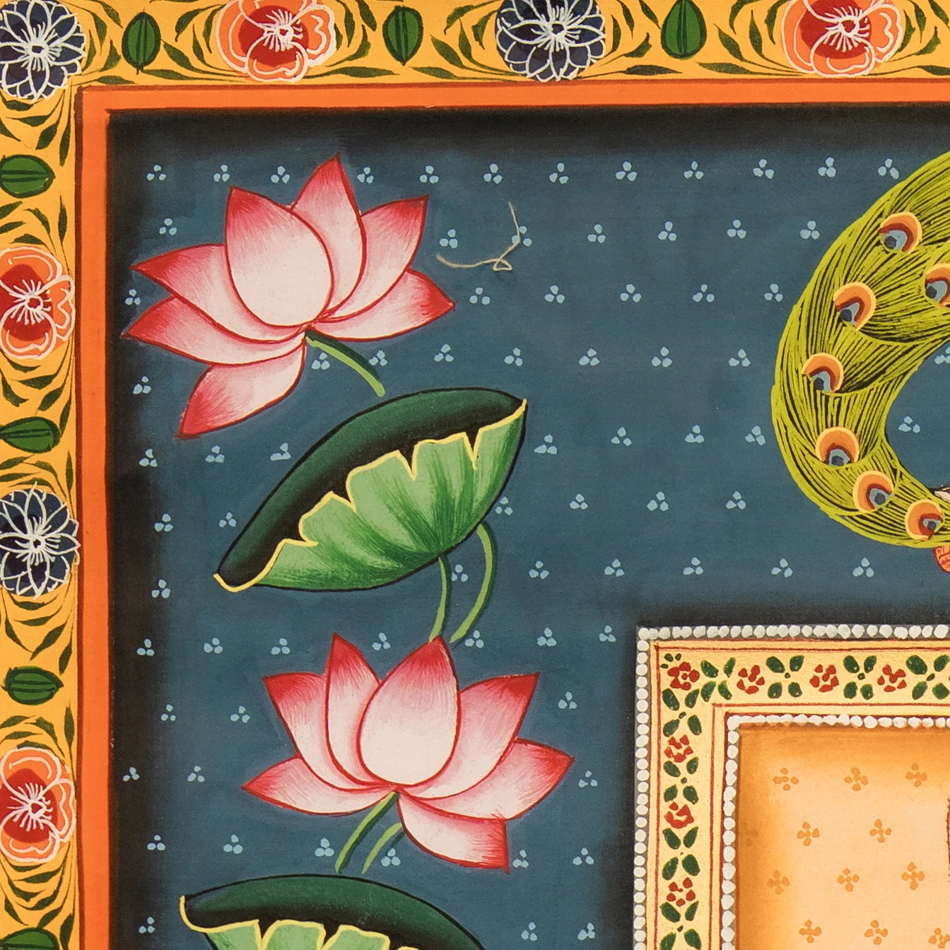 Shrinath ji Raj Bhog Swaroop Pichwai Handmade Painting (2)