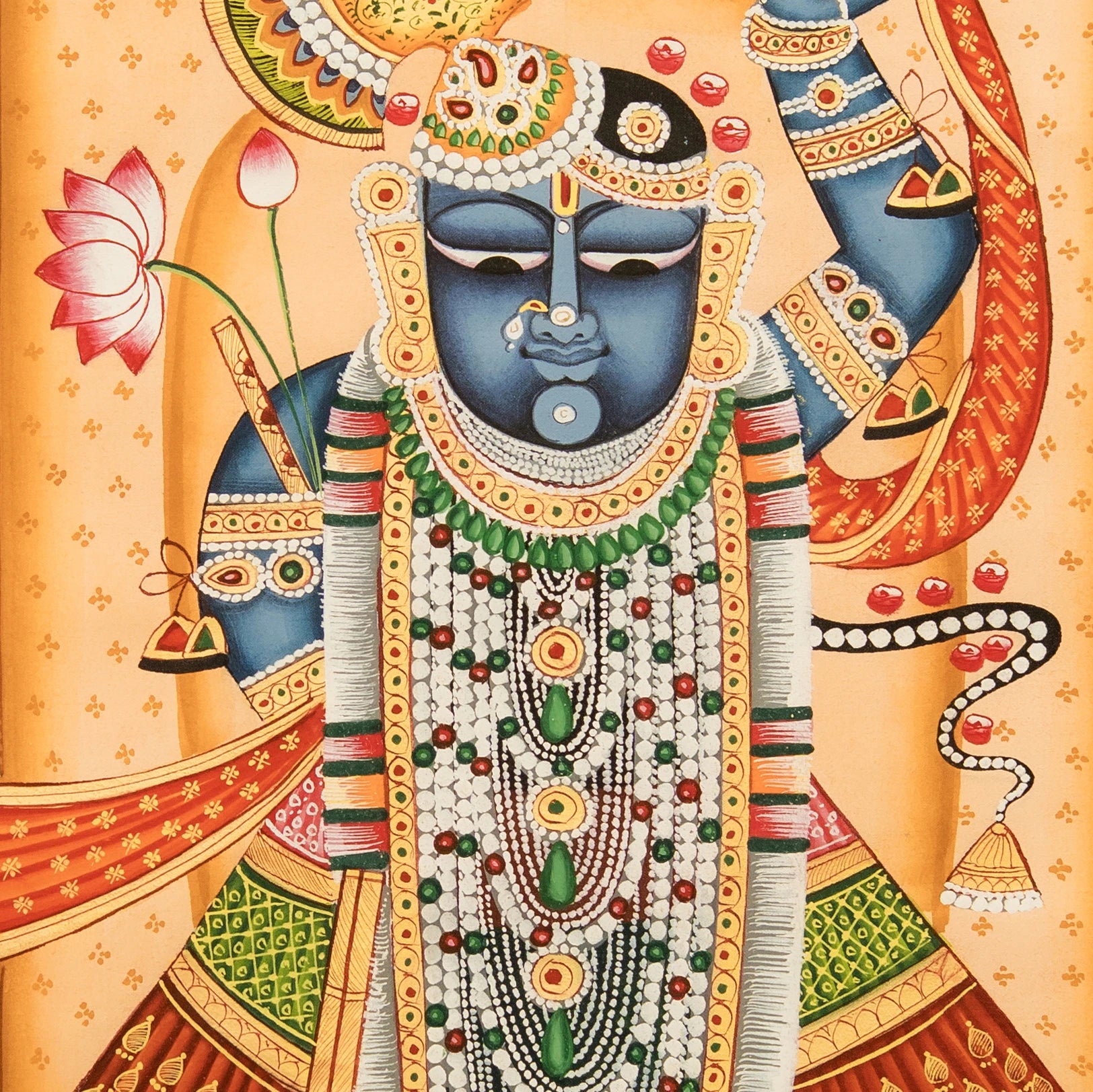 Shrinath ji Raj Bhog Swaroop Pichwai Handmade Painting (2)