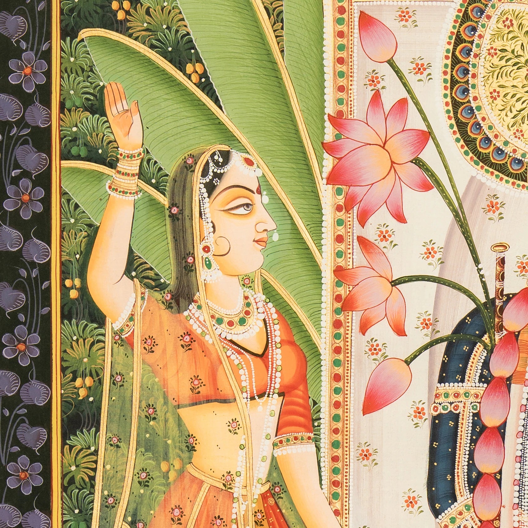 Sharad Poornima Pichwai Handmade Painting