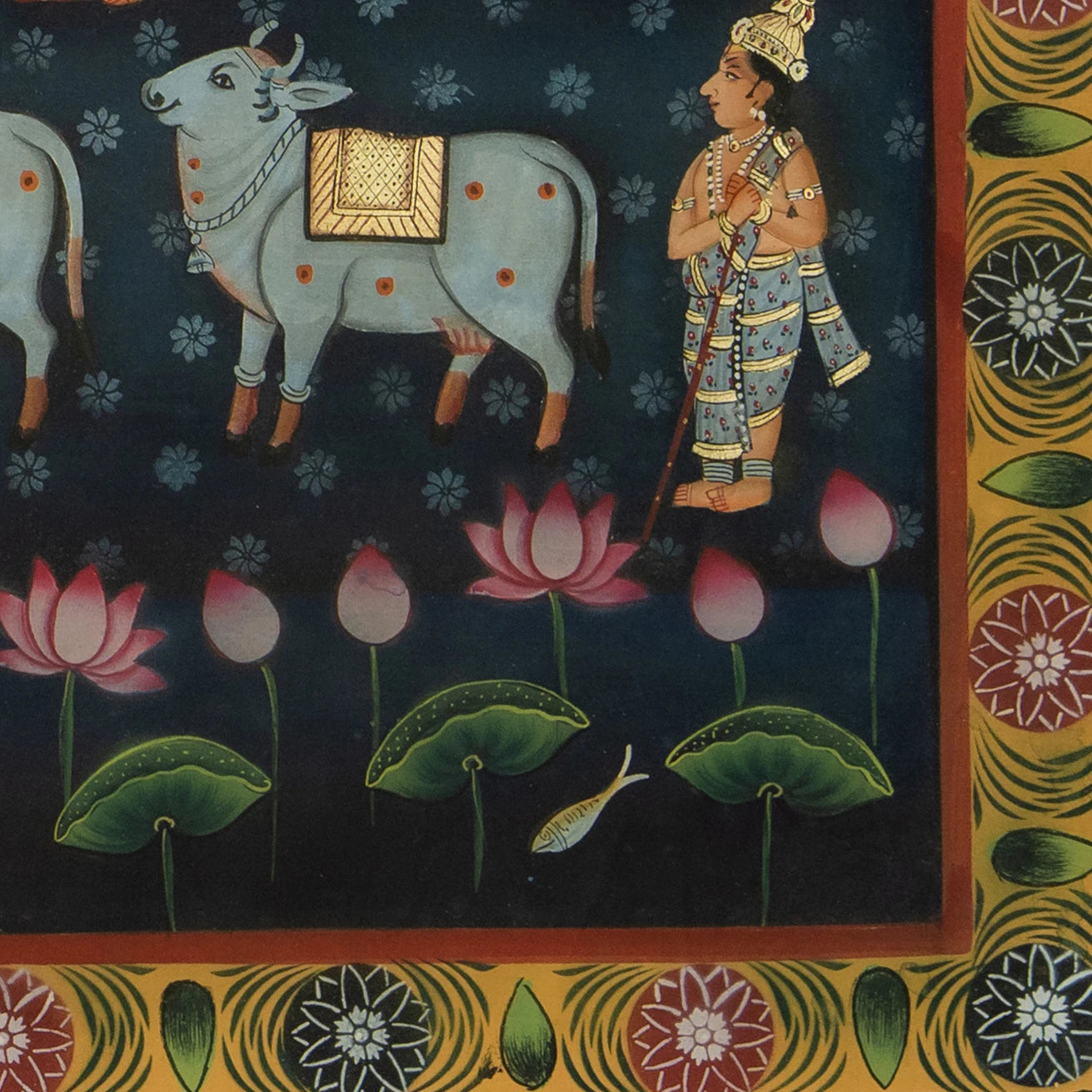 Sharad Poornima - Dawn Theme Pichwai Handmade Painting (6)
