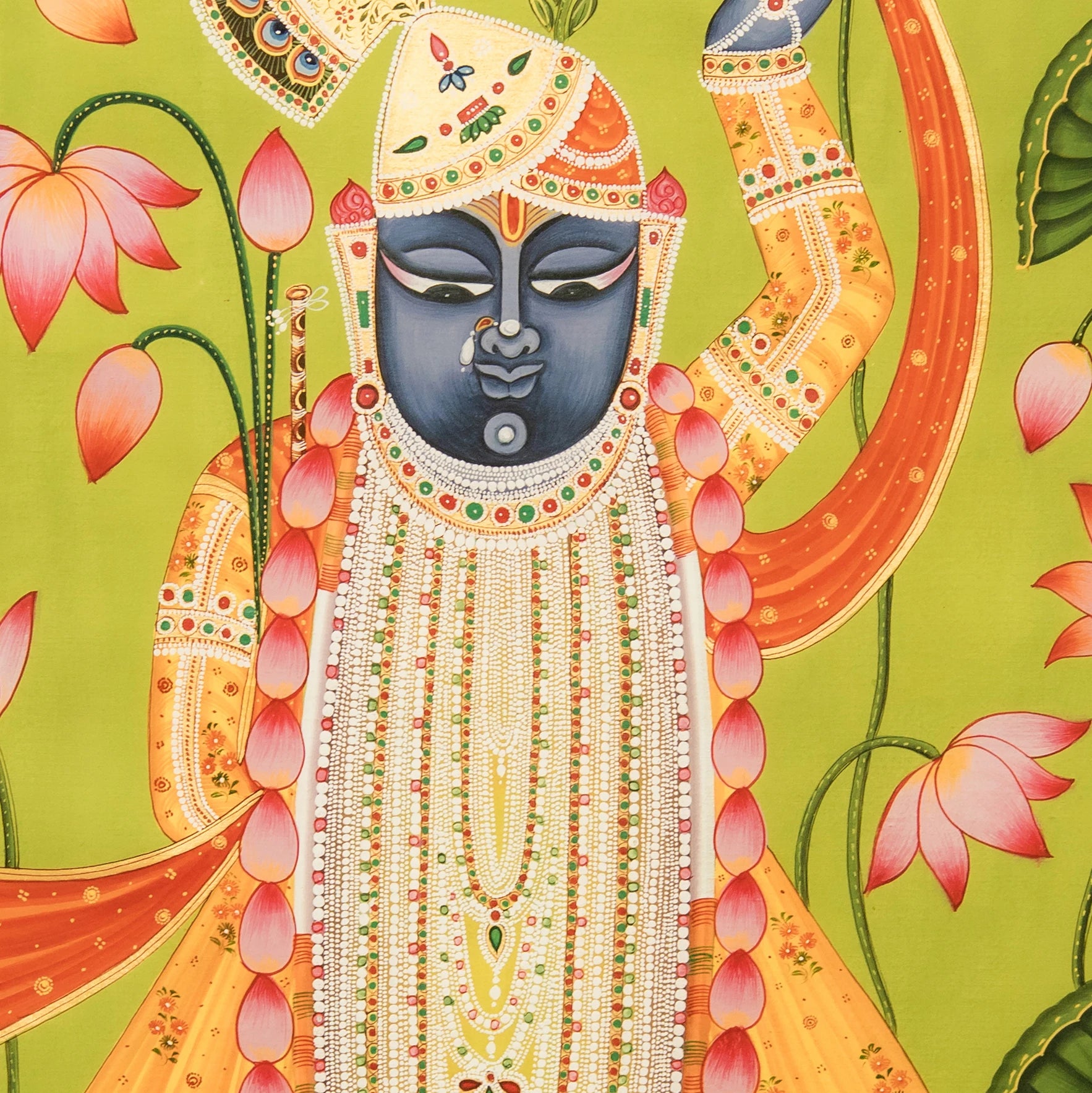 Shrinath ji Chappan Bhog Swaroop Pichwai Handmade Painting (2)