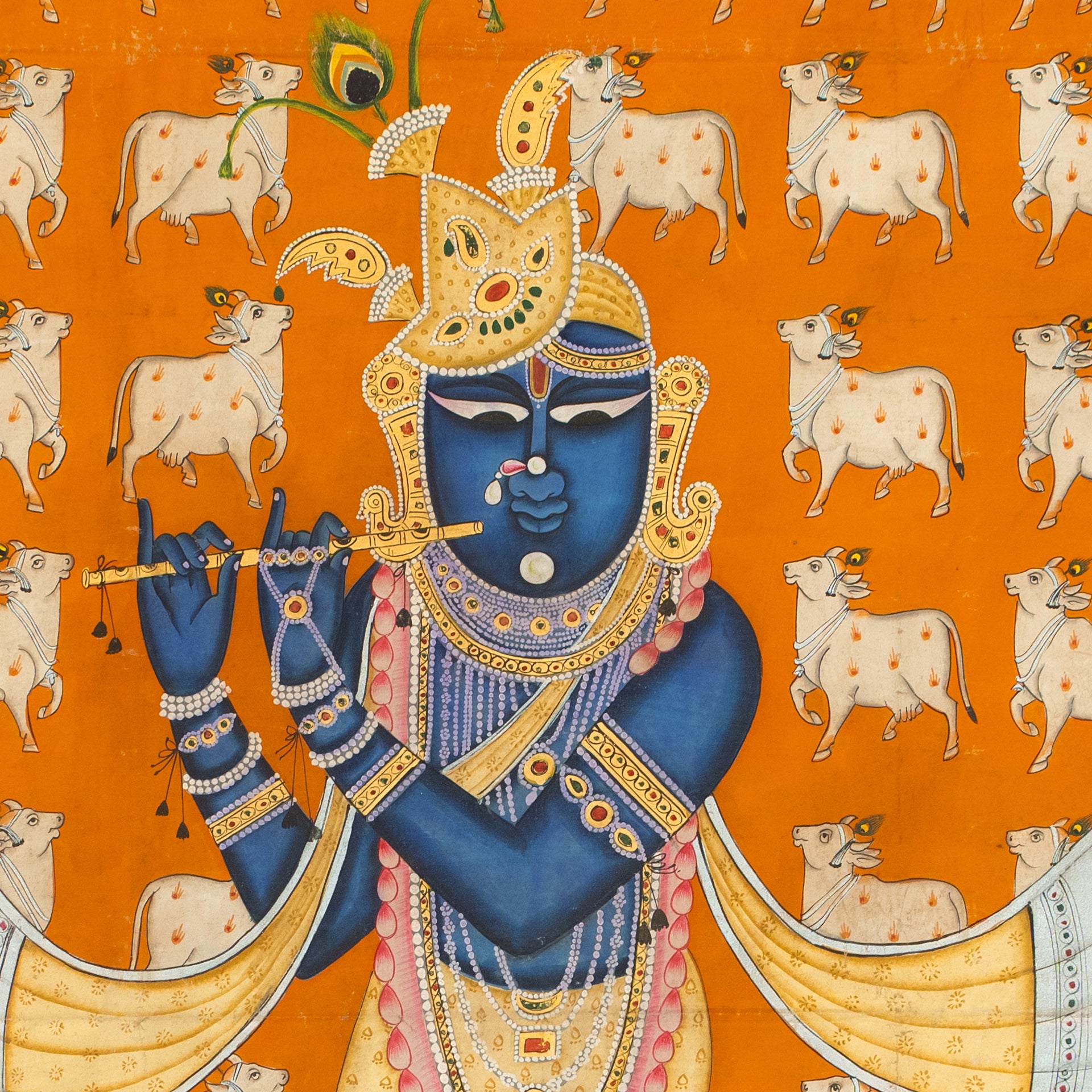 Shri Gokul Chandramaji Gawal Swaroop Handmade Painting For Home Wall Decor