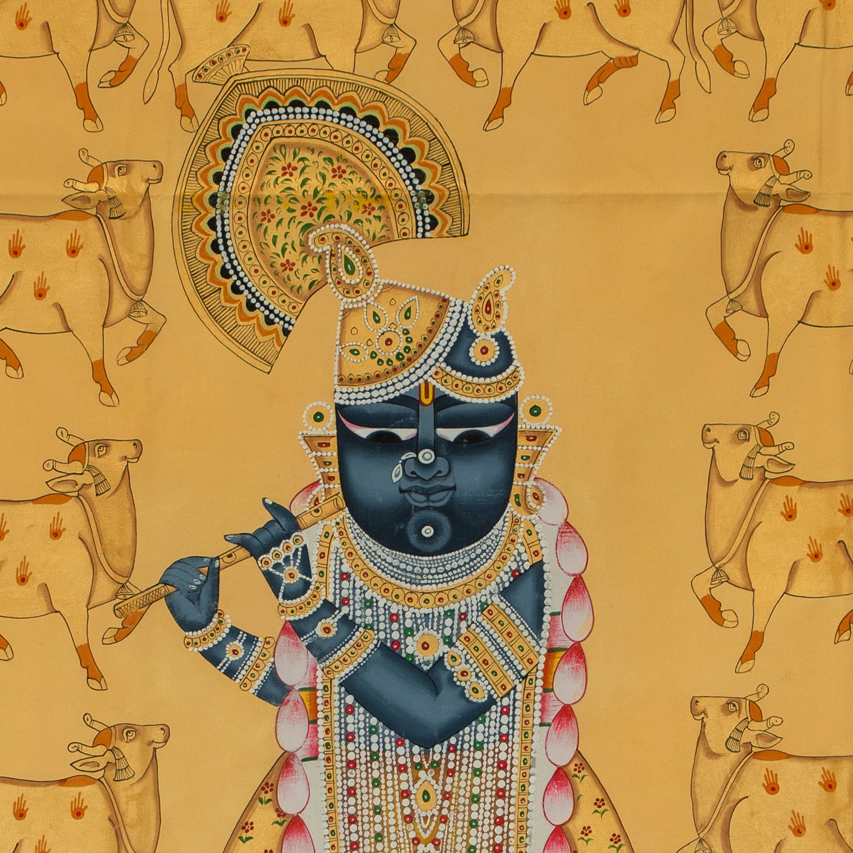 Shri Gokul Chandramaji Gawal Swaroop Handmade Painting For Home Wall Decor