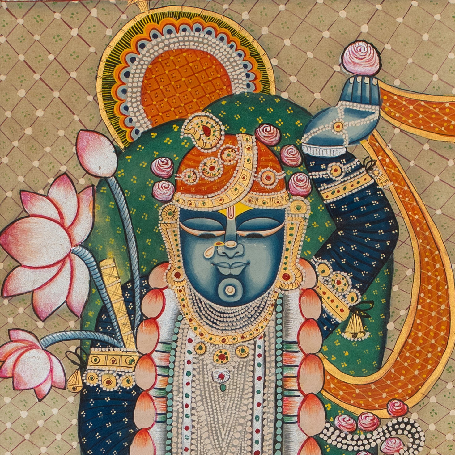 Shrinath ji Shri Rajbhog Swaroop Handmade Painting For Home Wall Decor