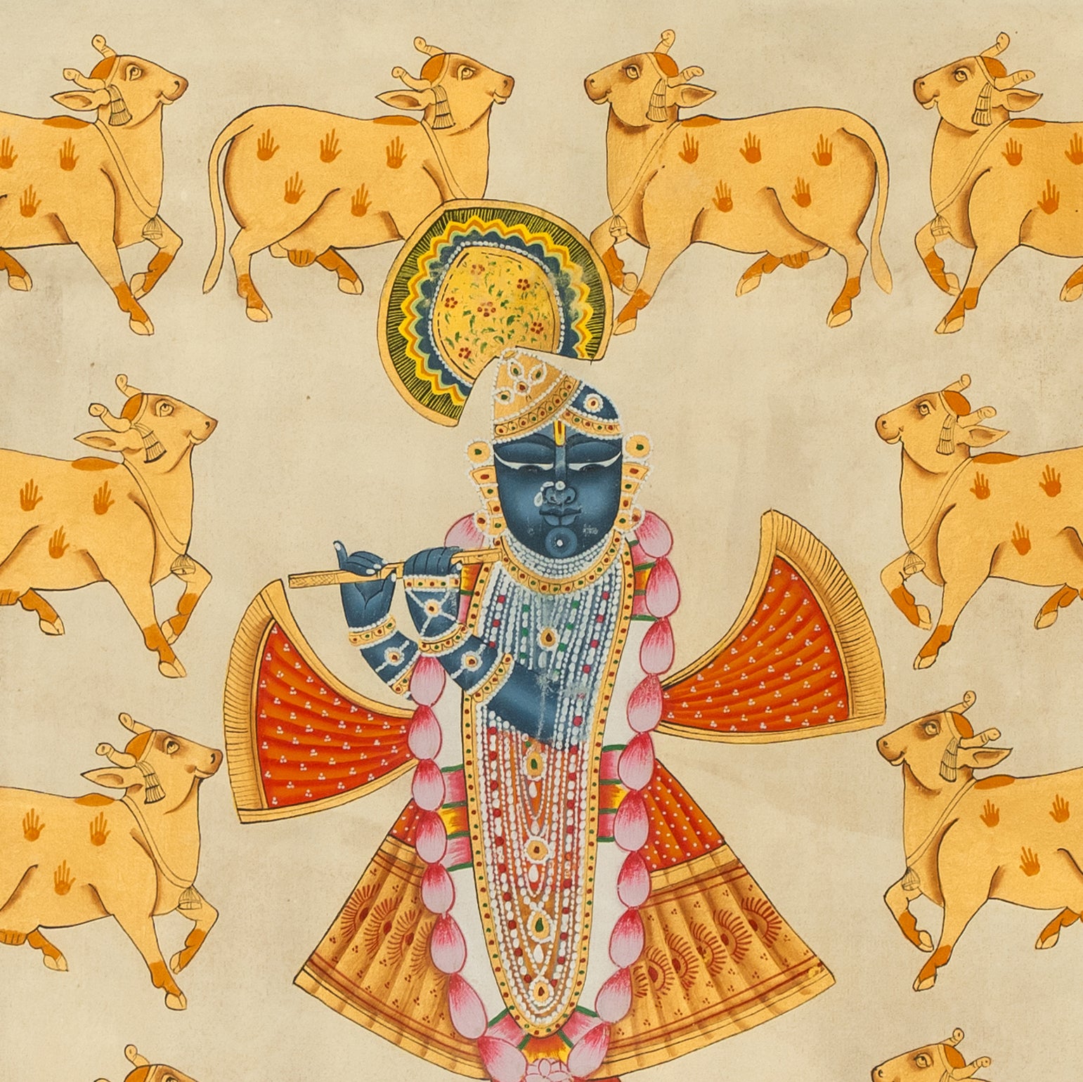 Shri Gokul Chandramaji Gawal Swaroop Handmade Painting For Home Wall Decor