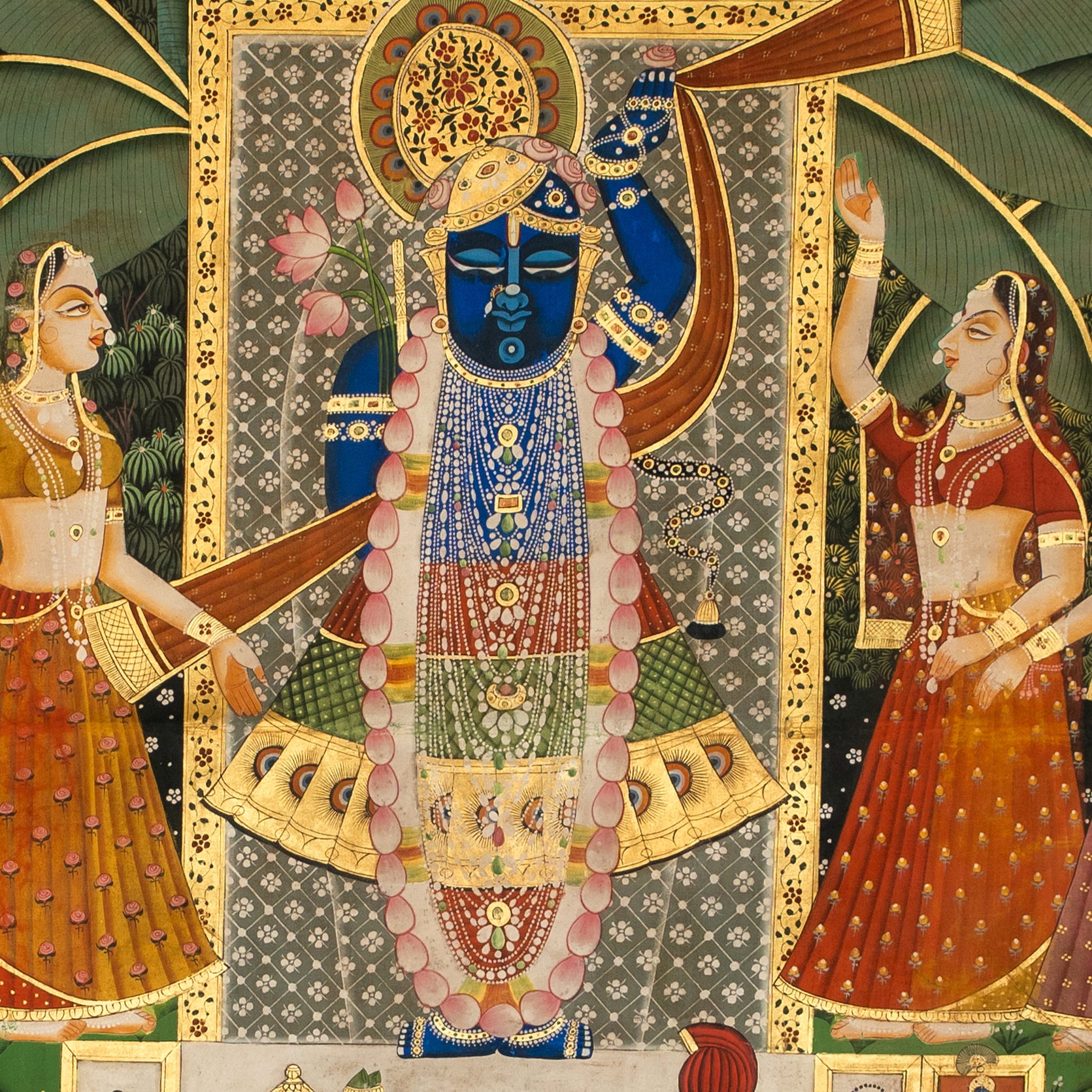 Sharad Purnima with 24 Swaroop Shreenathji Handmade Pichwai Painting For Home Wall Decor