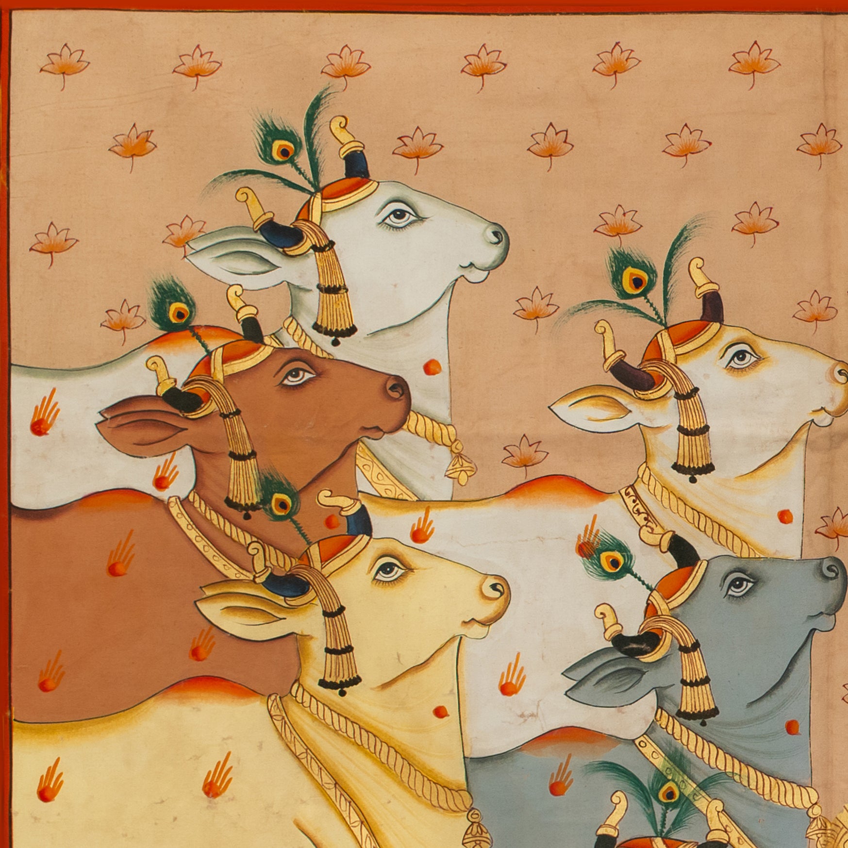 Gopashtami Rajbogh Swaroop Handmade Painting For Home Wall Decor