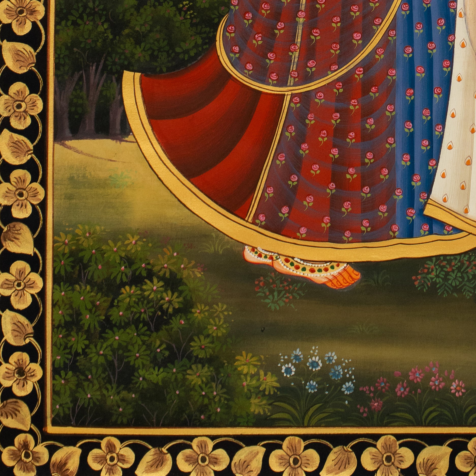 Radha & Krishna love Scene Handmade Painting For Home Wall Decor