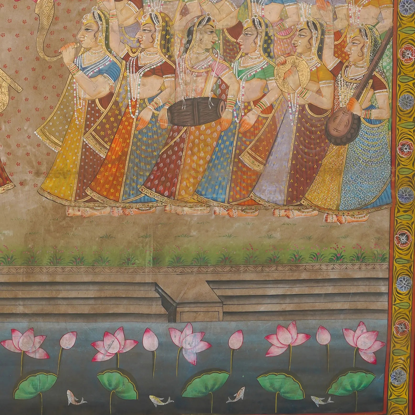 Maha Raas Pichwai Artwork Pichwai Handmade Painting For Home Wall Decor