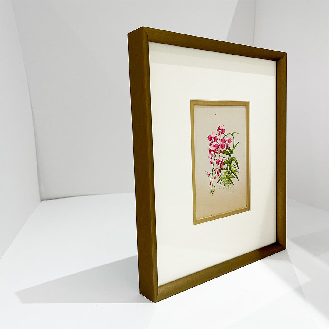 Orchid Metal Framed Floral Artwork Painting