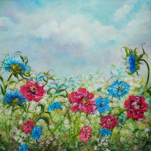 Valley of Flowers Handmade Painting For Home Wall Decor