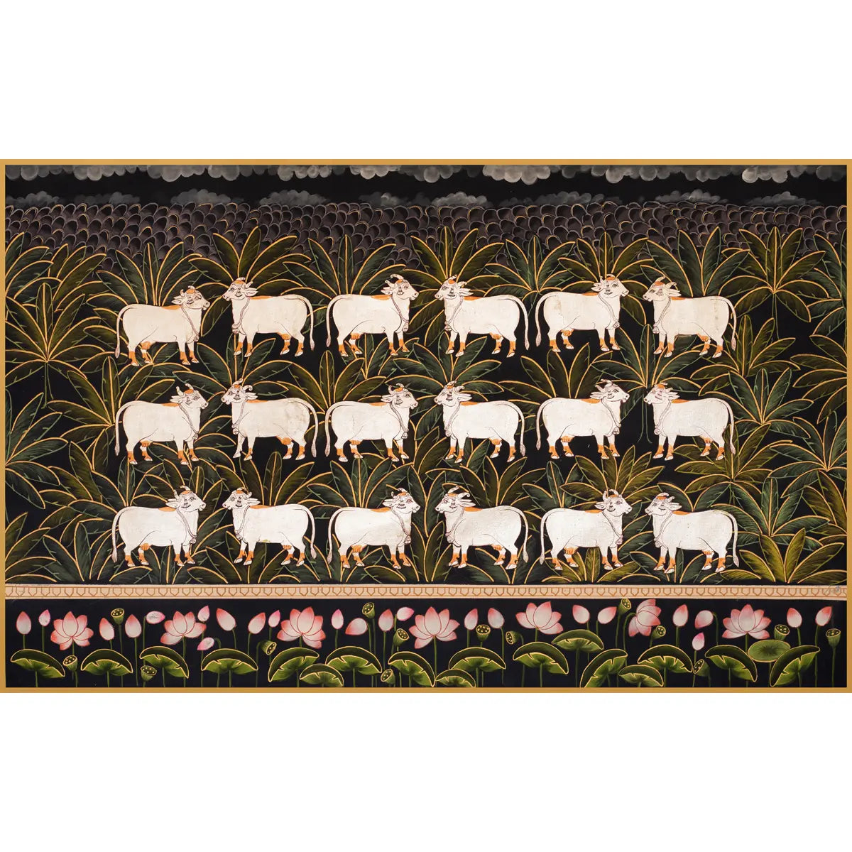 Kamdhenu Cow Pichwai Handmade Painting For Home Wall Decor