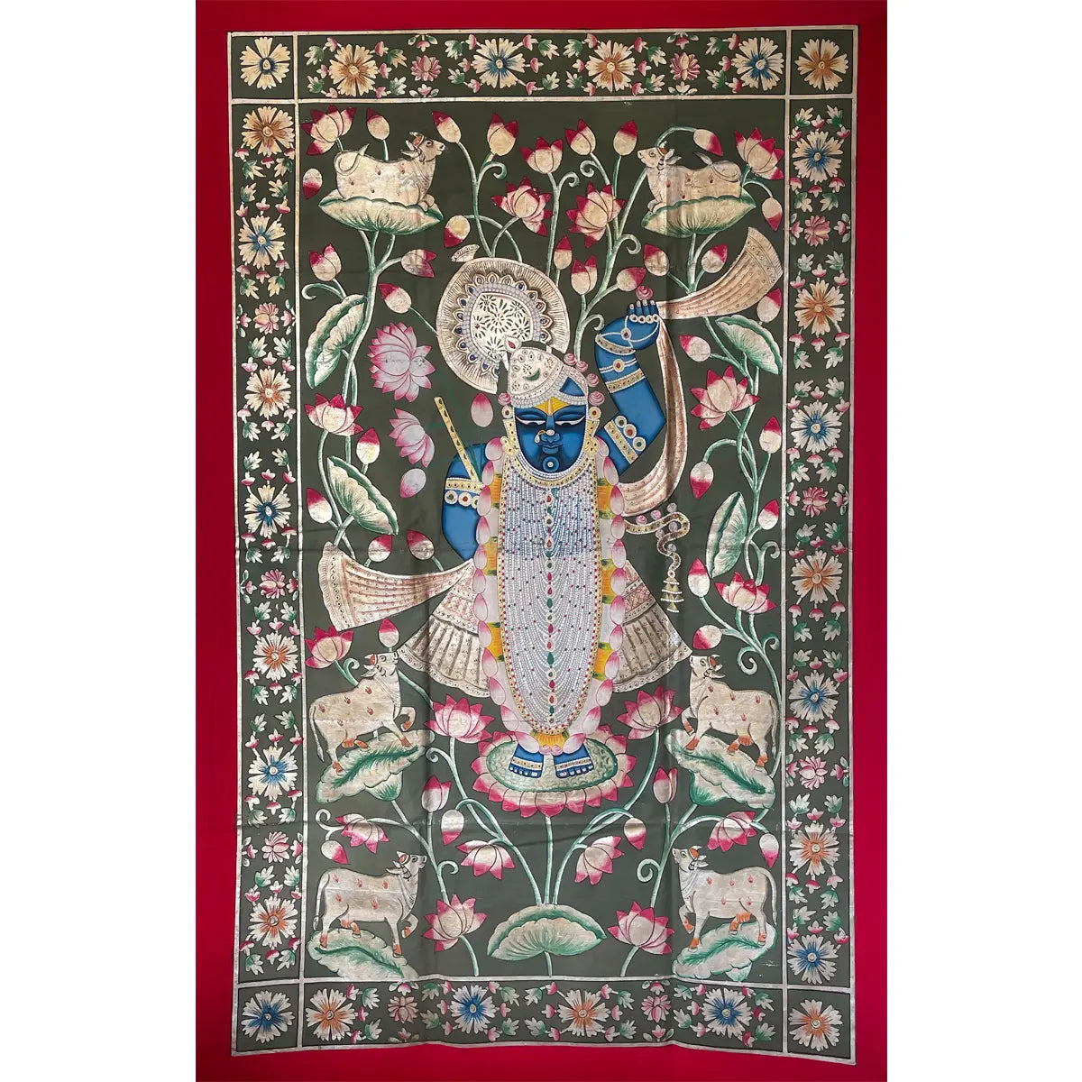 The Divine Aura of Shrinath Ji Pichwai Handmade Painting For Home Wall Decor