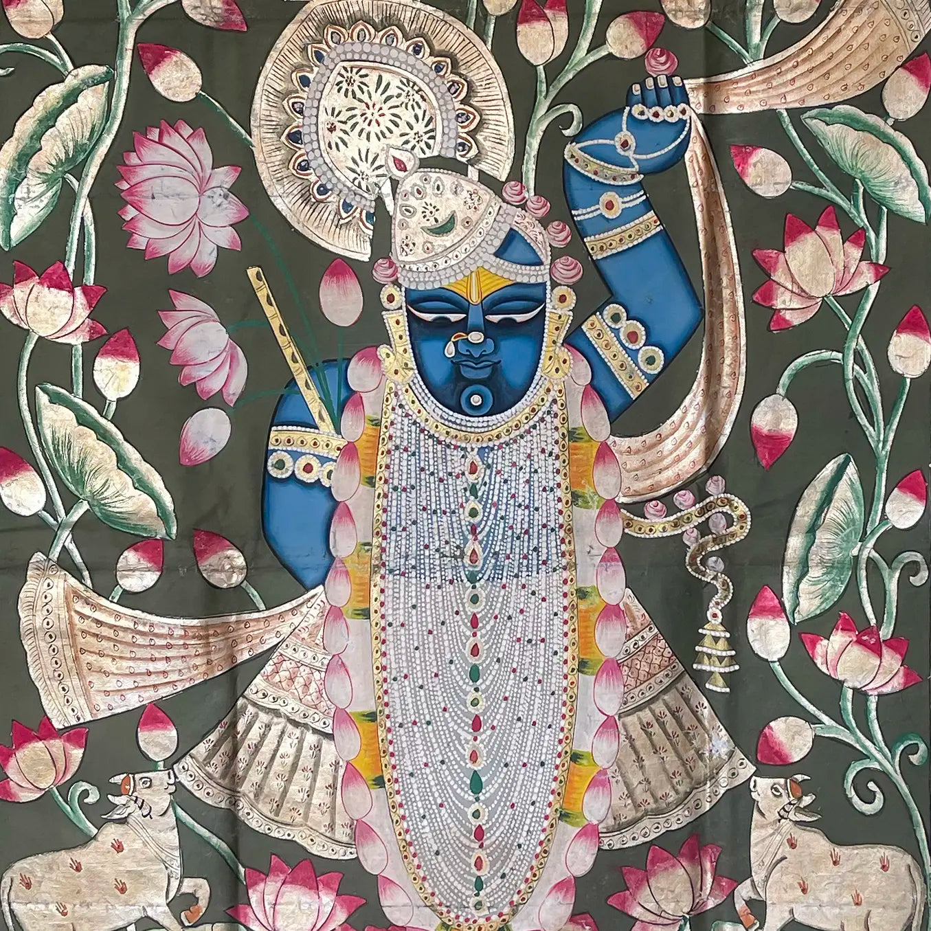 The Divine Aura of Shrinath Ji Pichwai Handmade Painting For Home Wall Decor