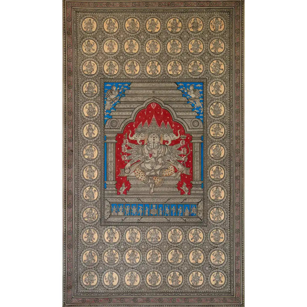 Panchamukhi Ganesha Pattachitra Handmade Painting