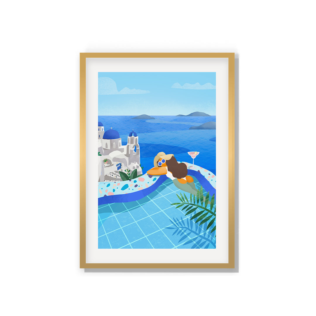 Summer in Greece Petra Lidze Painting Artwork For Home Wall Decor