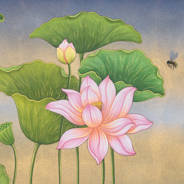 Limited Edition Lotus Painting By Shammi Banu Sharma