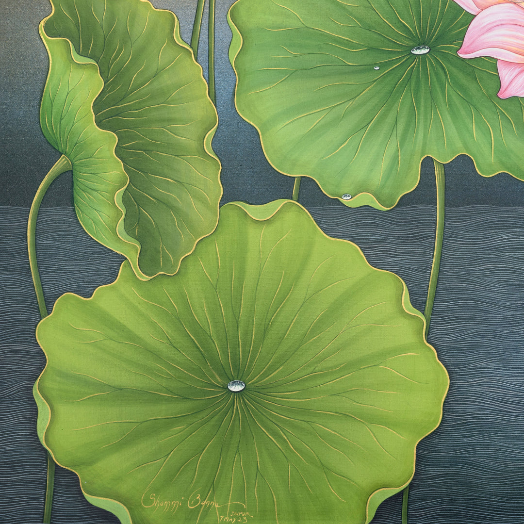 Limited Edition Lotus Painting By Shammi Banu Sharma