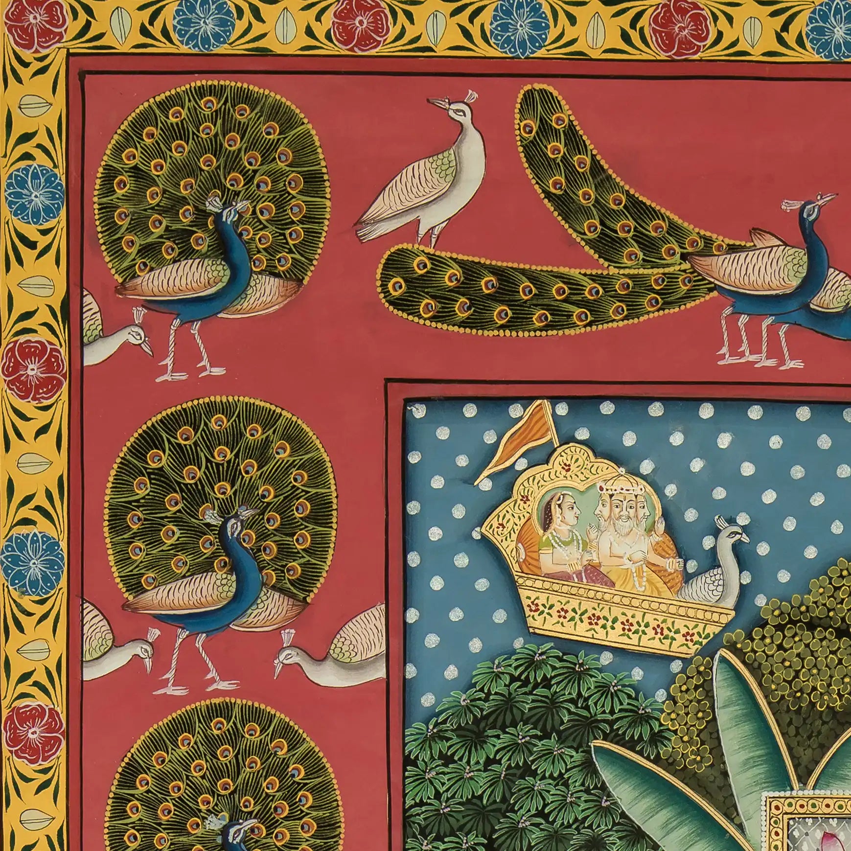 Sharad Purnima Handmade Pichwai Painting
