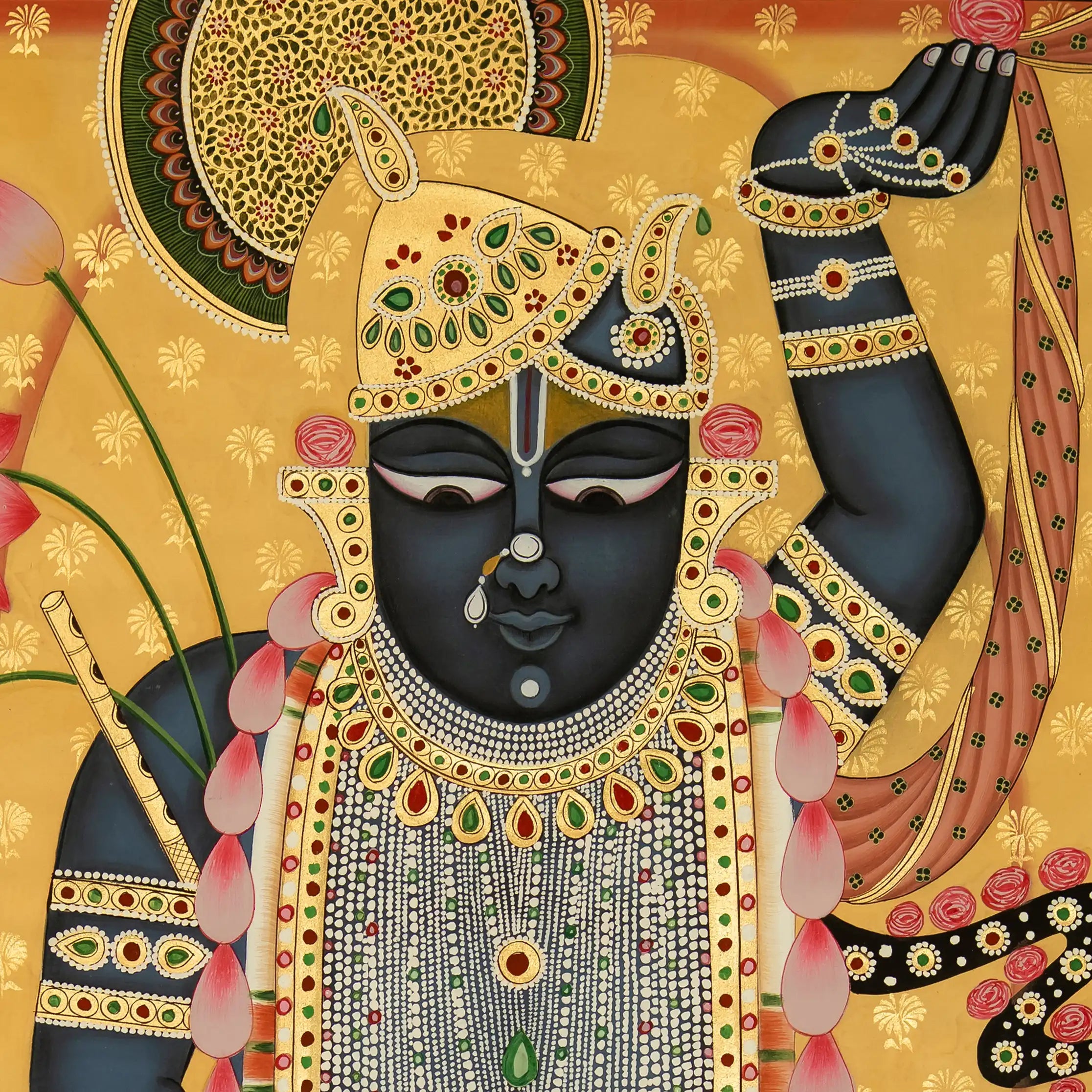 Shrinathji Rajbhog Swaroop Handmade Pichwai Painting
