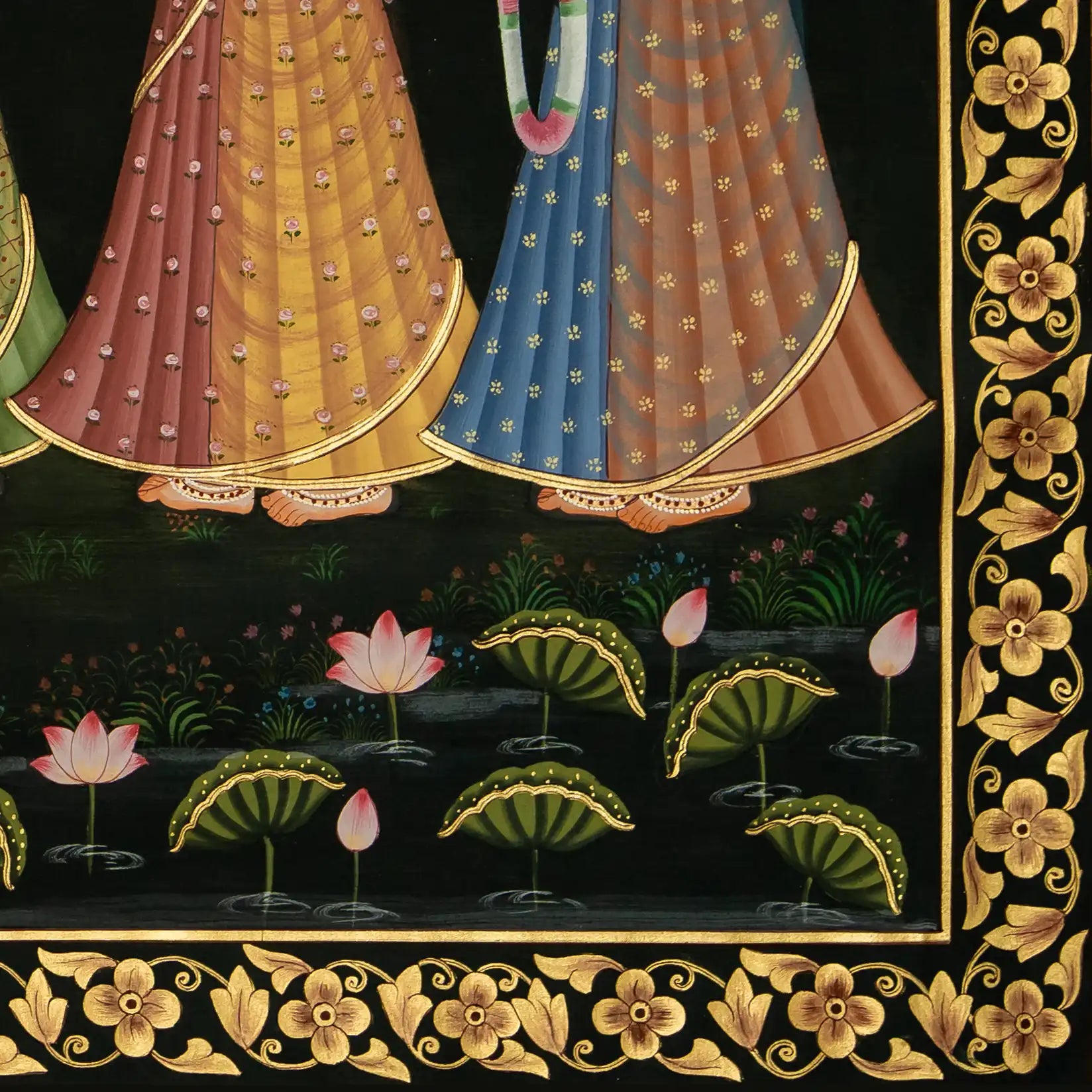 Radha Krishna Real Gold Leaf Handmade Pichwai Painting