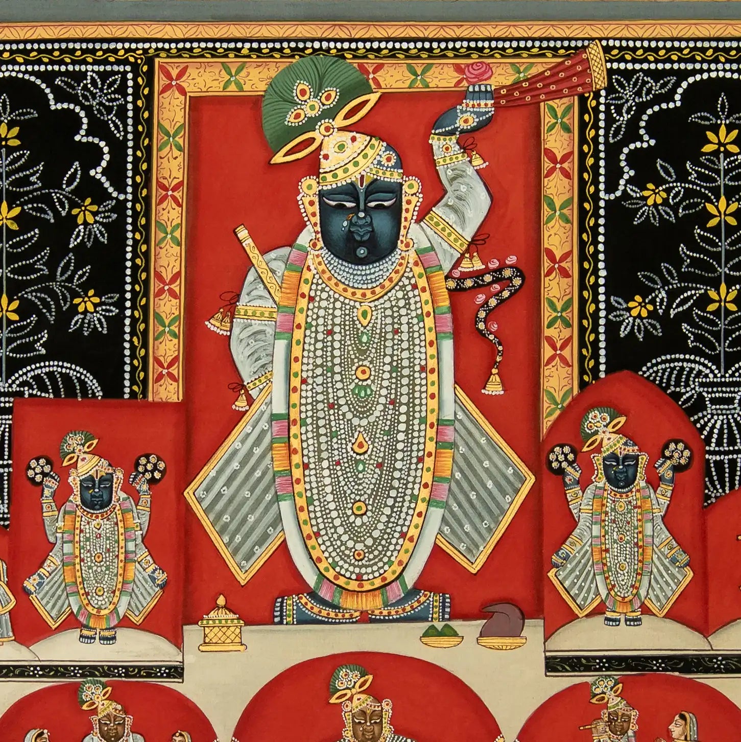 Exclusive Real Gold leaf Annakut Handmade Pichwai Painting