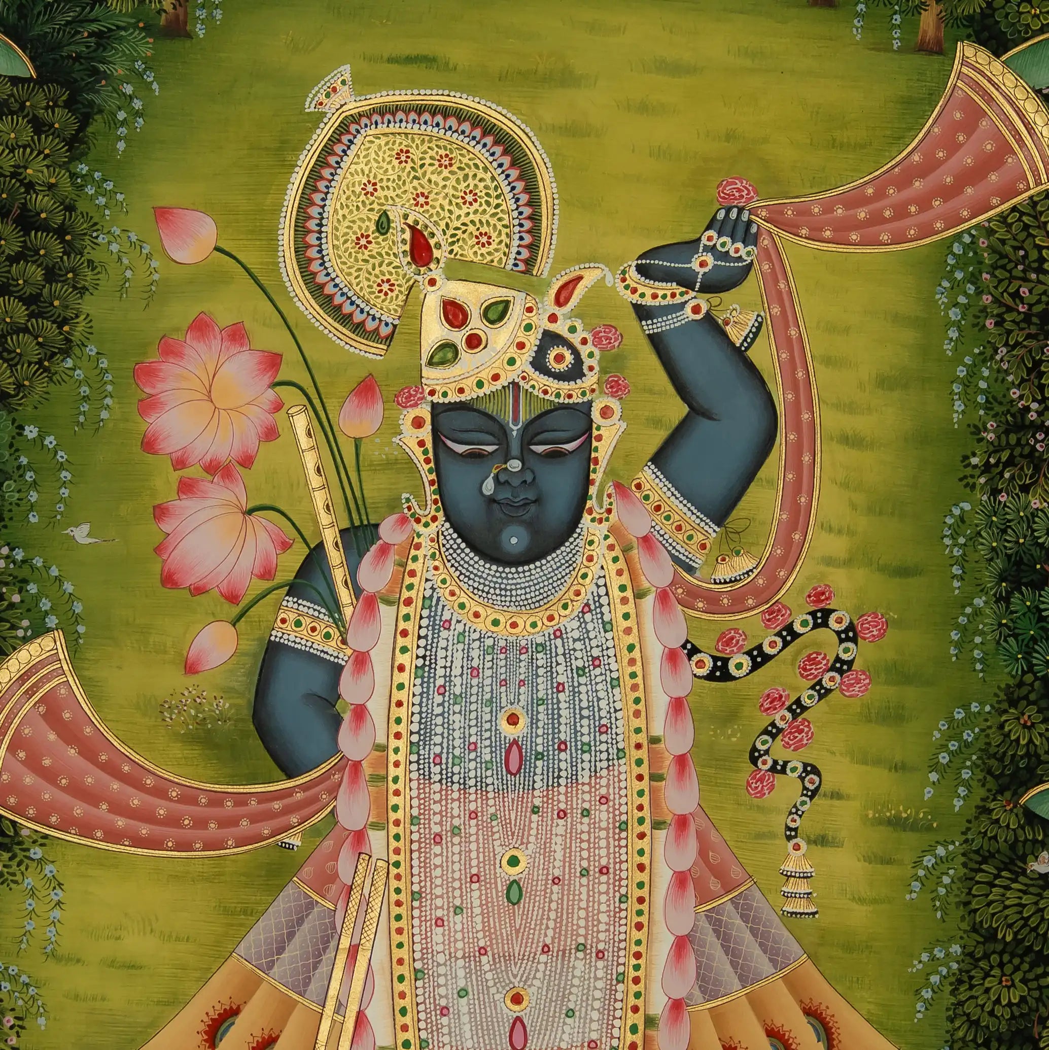 Exclusive Shrinathji Rajbhog Swaroop Handmade Pichwai Painting