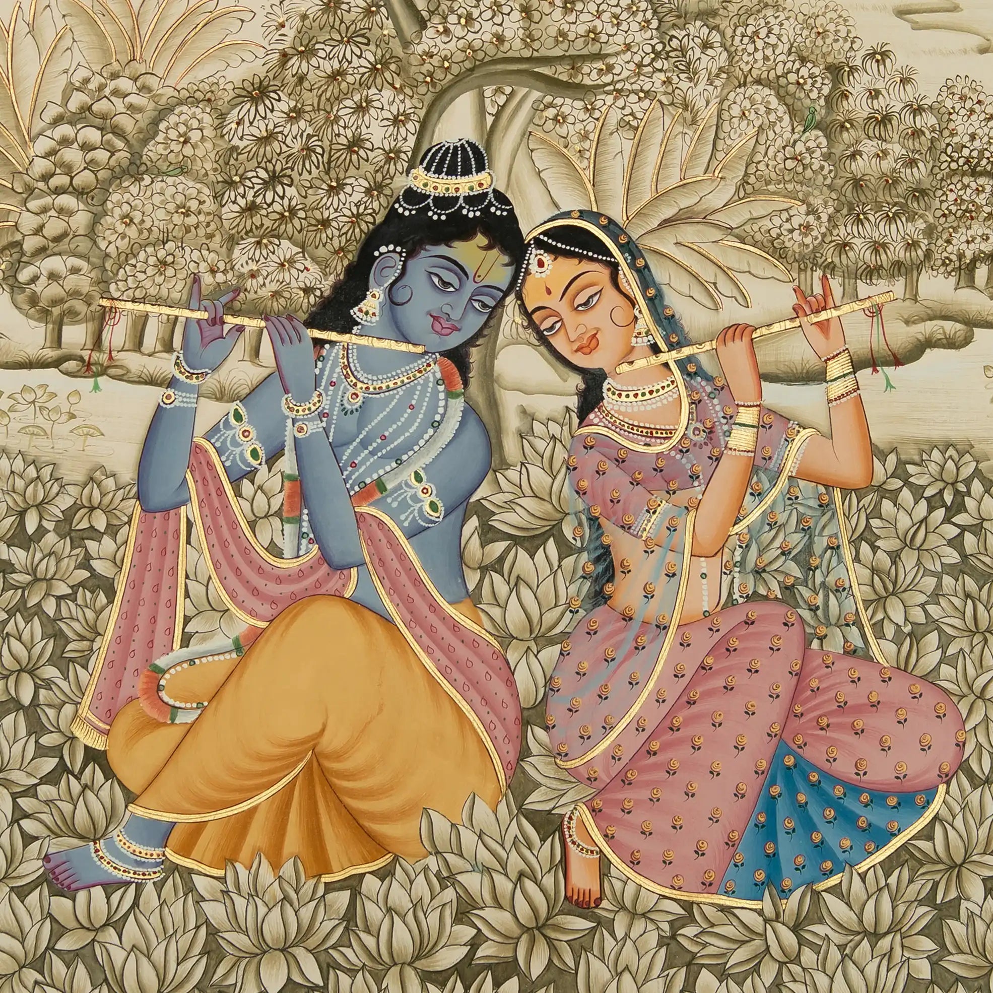 Radha Krishna Leela Handmade Pichwai Painting