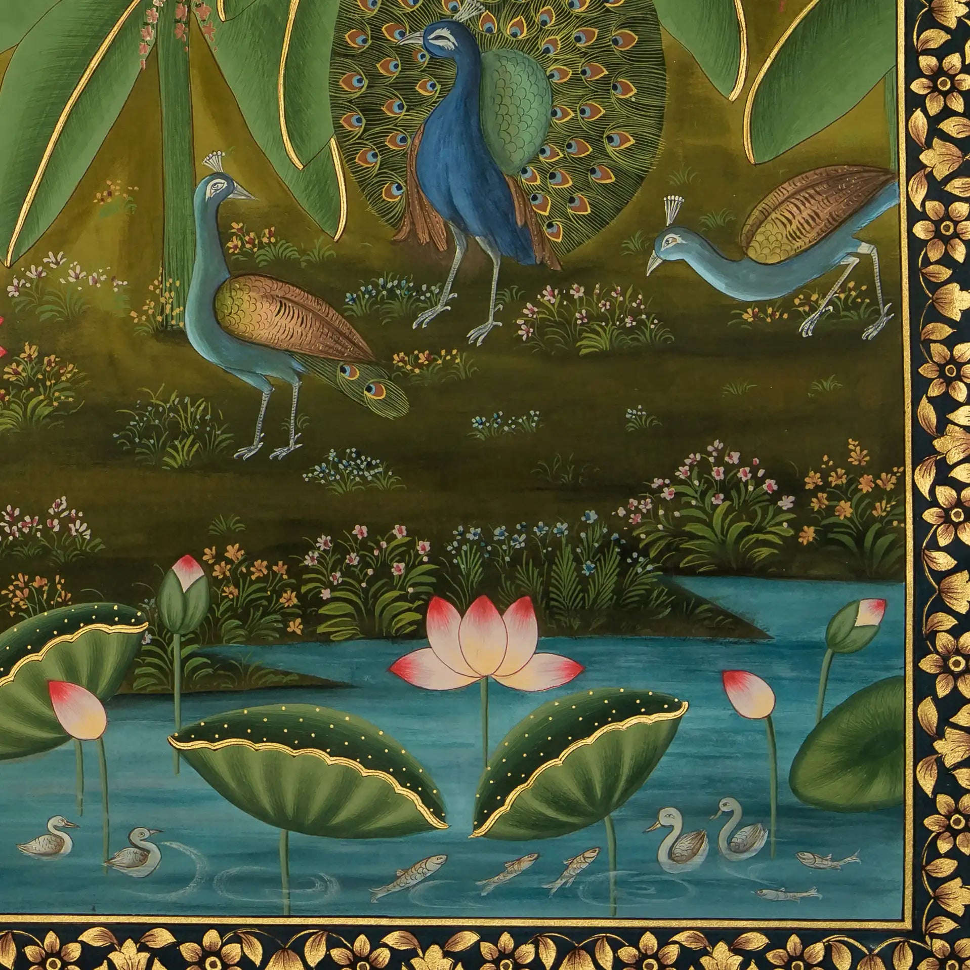 Exclusive Real Gold leaf Shri Radha Krishna Handmade Pichwai Painting