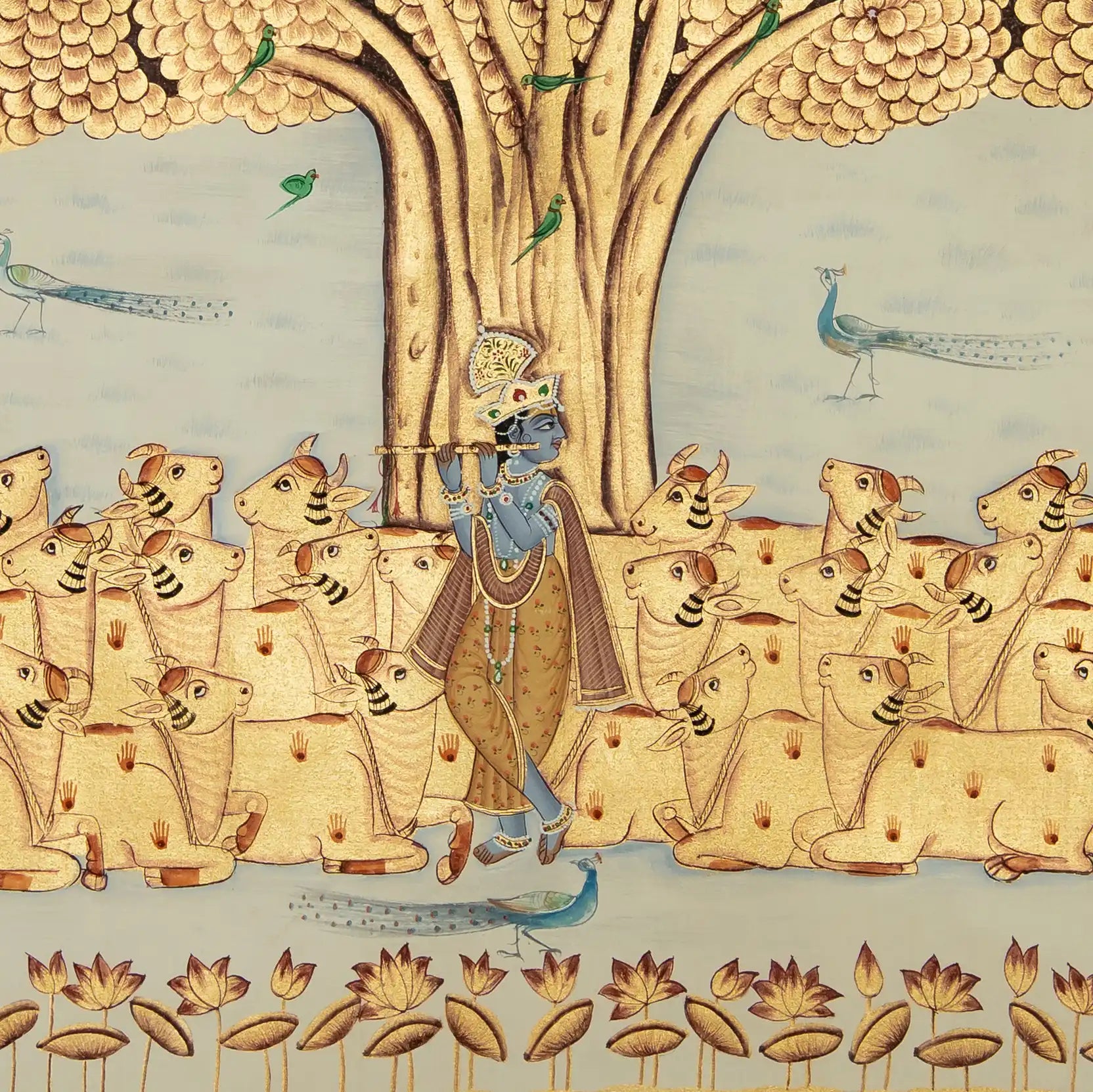 Auric Tree of life Handmade Pichwai Painting