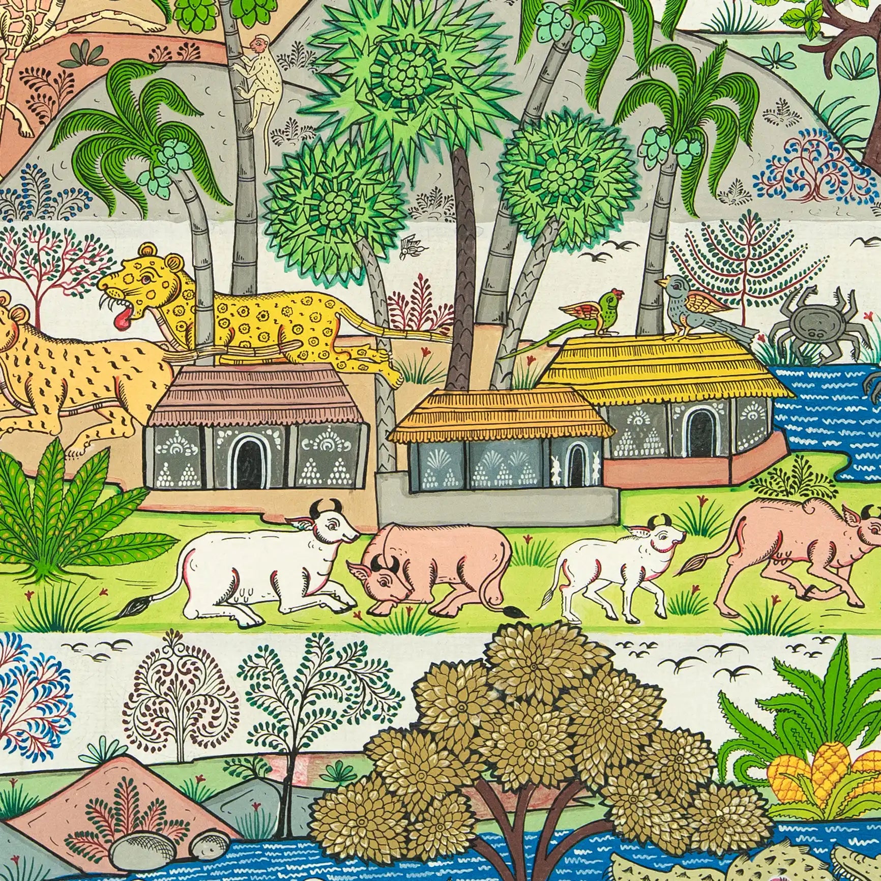 Jungle Symphony Handmade Pattachitra Painting