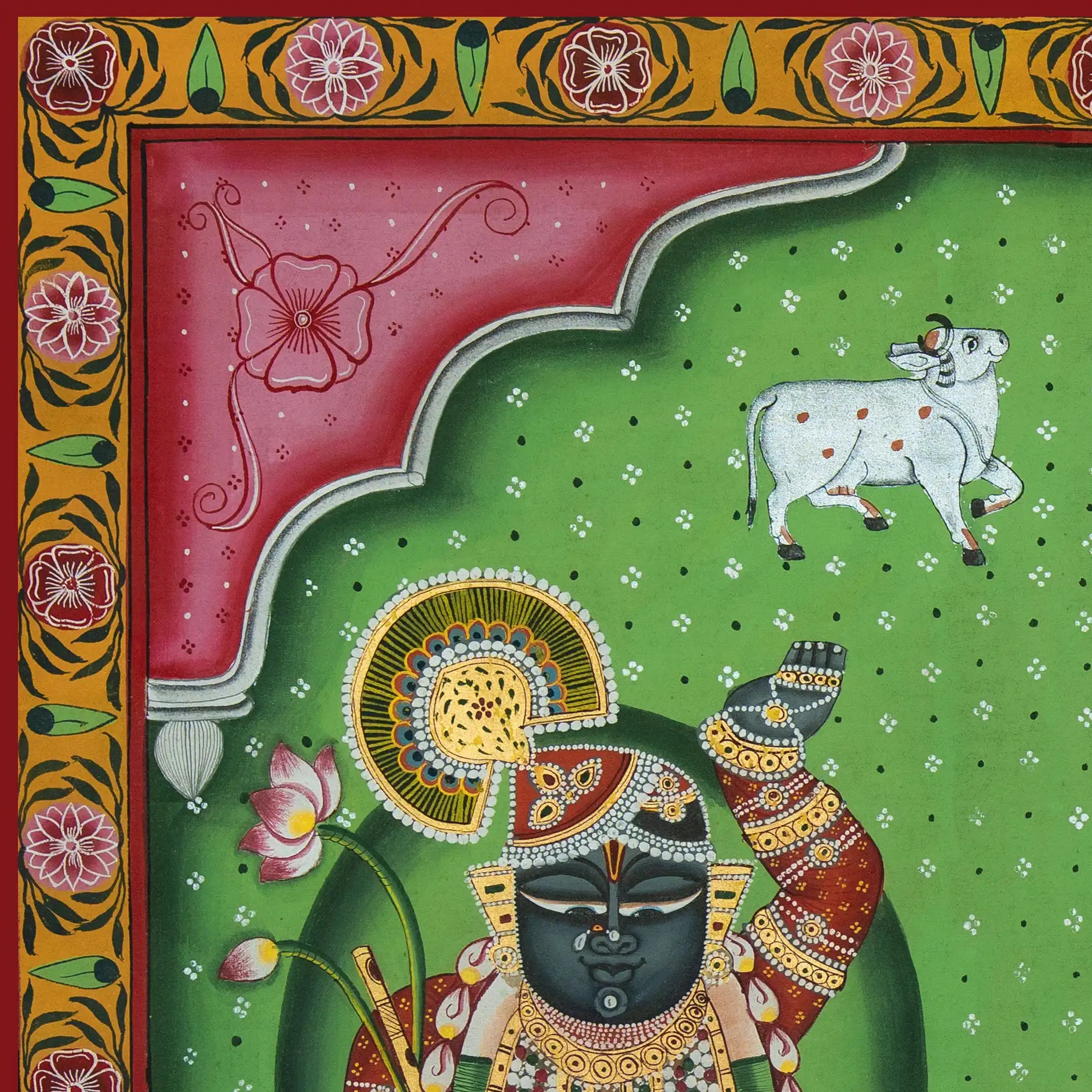 Shrinath Ji - Teen swaroop Pichwai Handmade Pichwai Painting