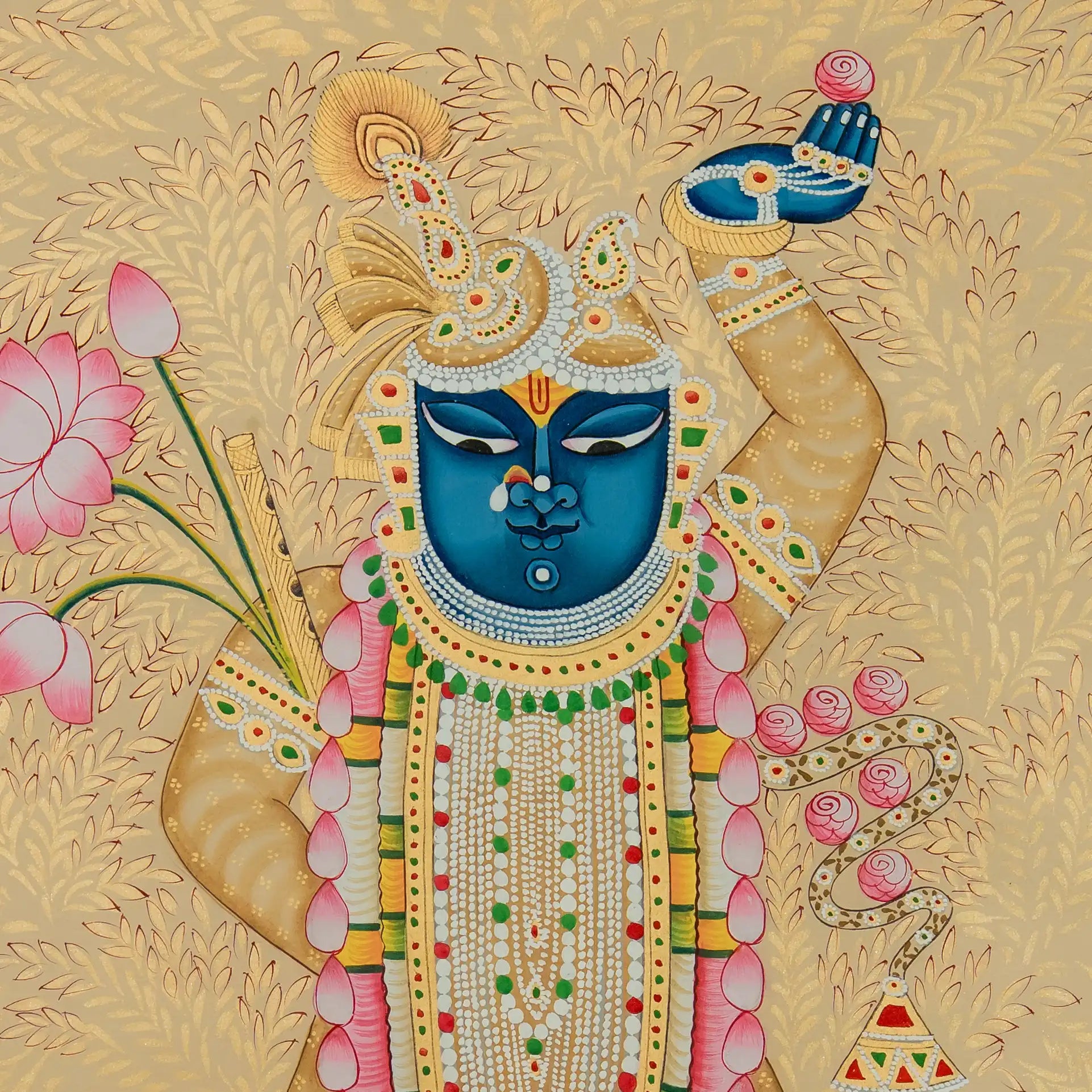 Shrinath ji Chappan Bhog Swaroop Handmade Pichwai Painting