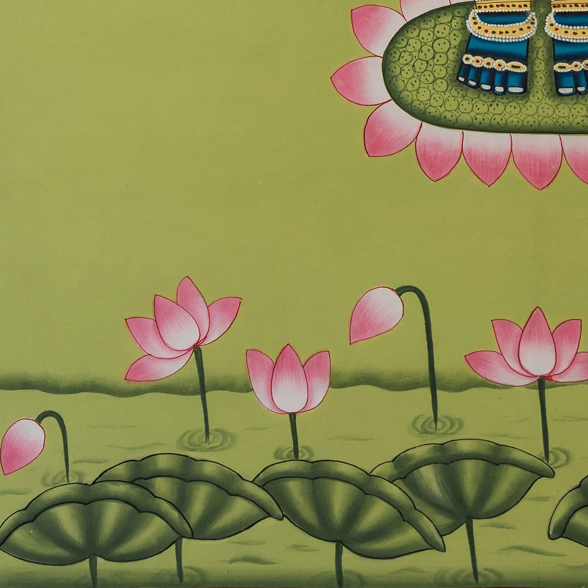 Shrinath ji Raj Bhog Swaroop Handmade Pichwai Painting
