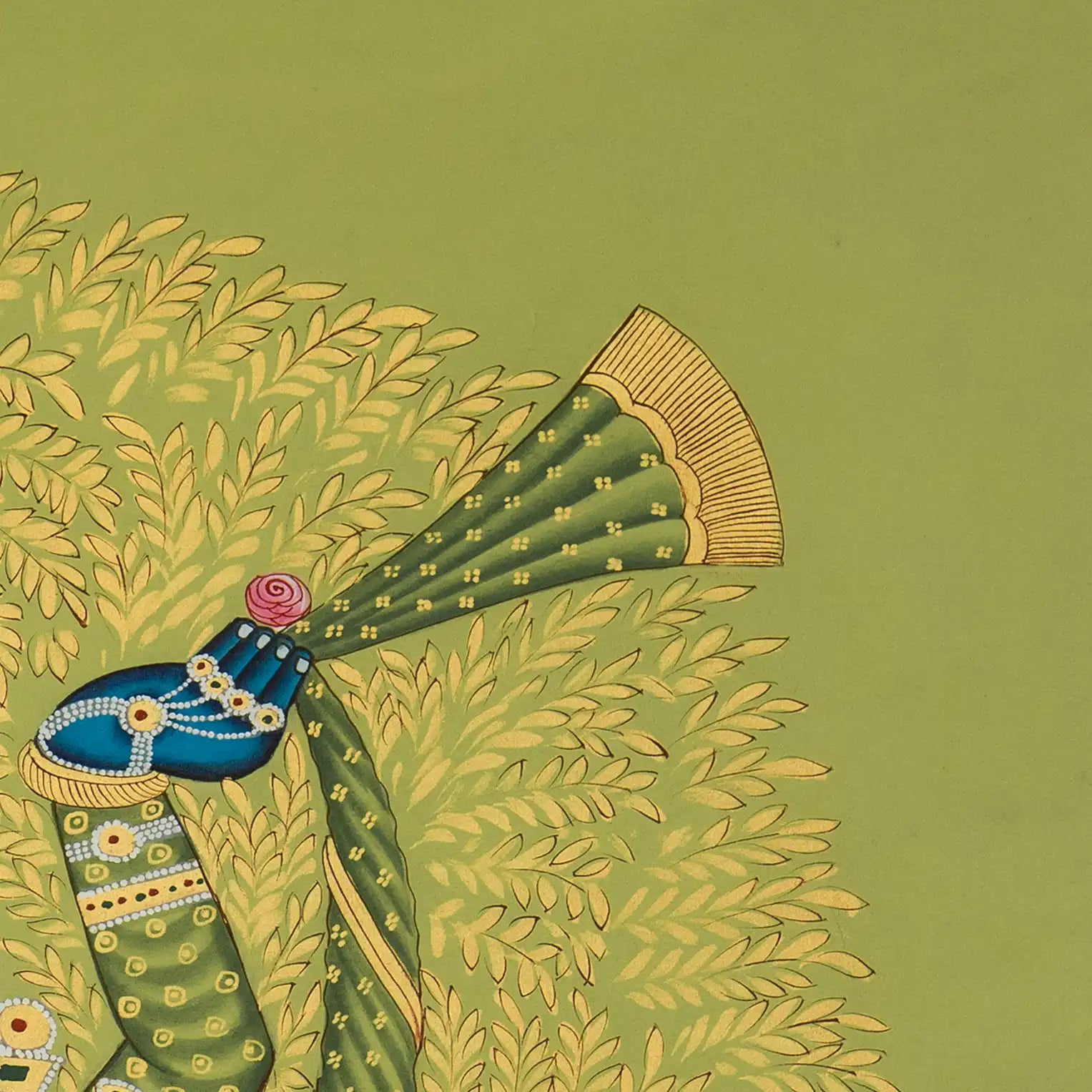 Shrinath ji Raj Bhog Swaroop Handmade Pichwai Painting