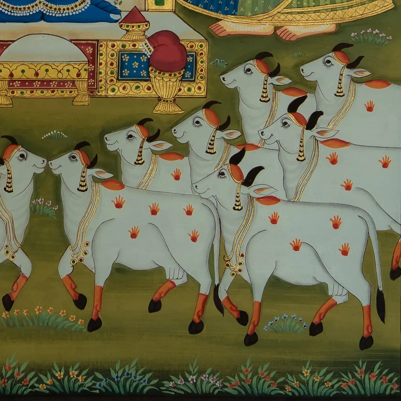 Shrinath Krishna ji Raj Bhog Swaroop Handmade Pichwai Painting
