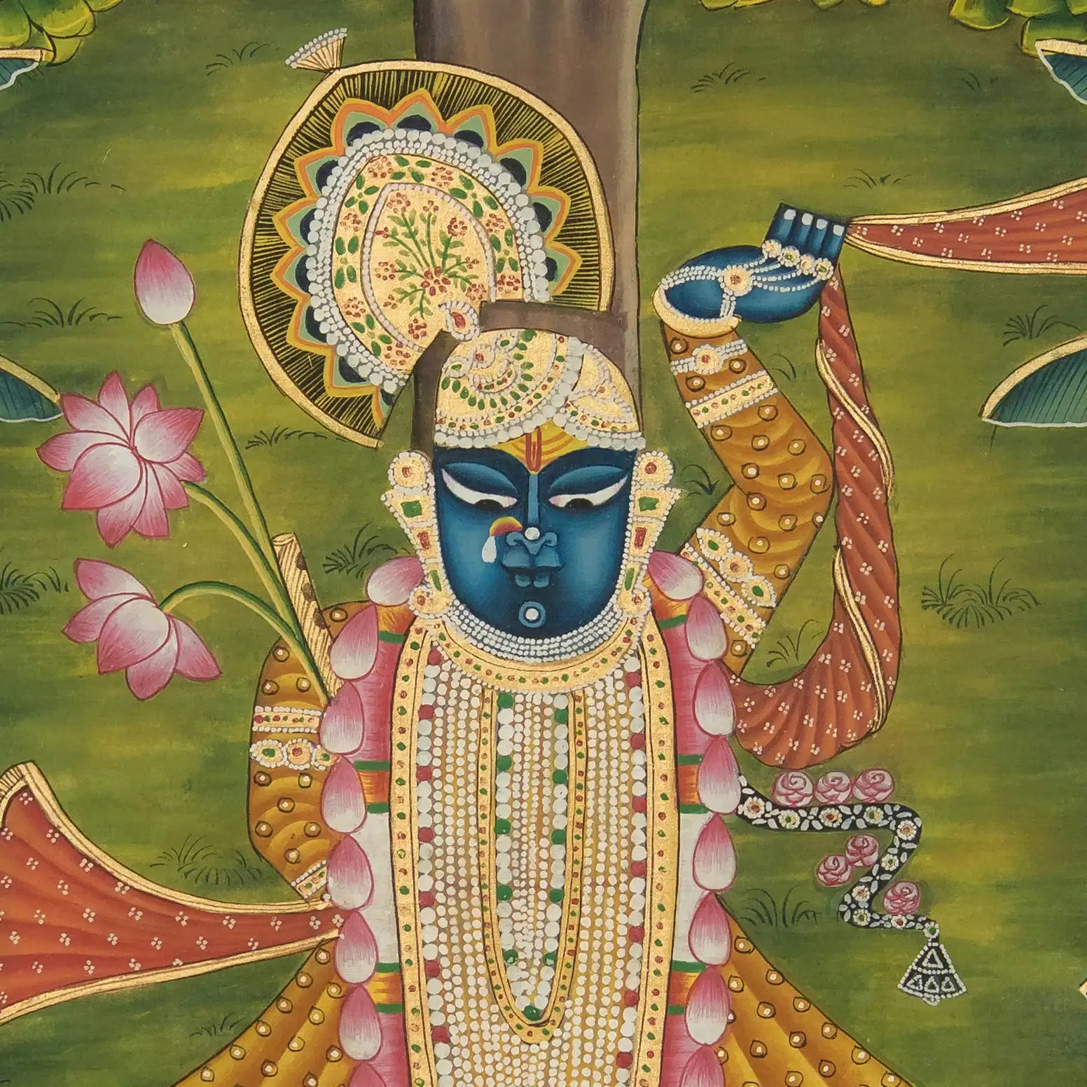 Shrinath ji Raj Bhog Swaroop Handmade Pichwai Painting