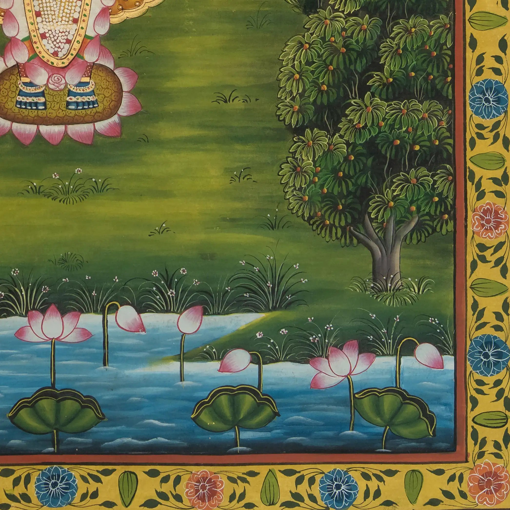 Shrinath ji Raj Bhog Swaroop Handmade Pichwai Painting