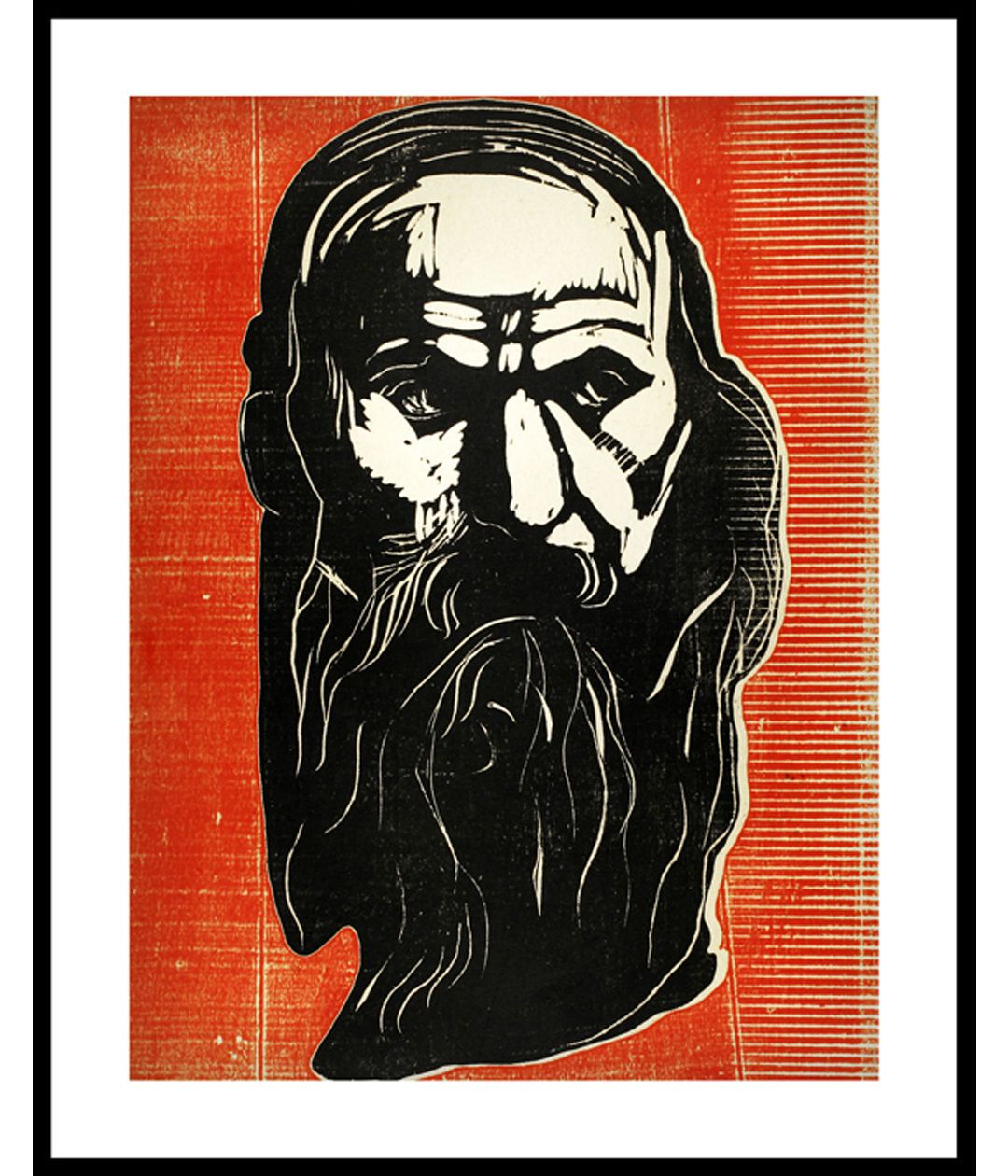 edvard munch painting - Head of an Old Man with Beard