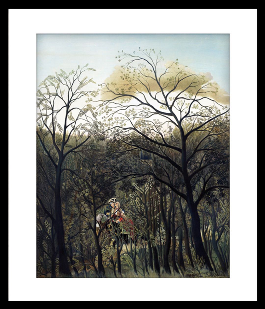 henri rousseau painting - Rendezvous in the Forest