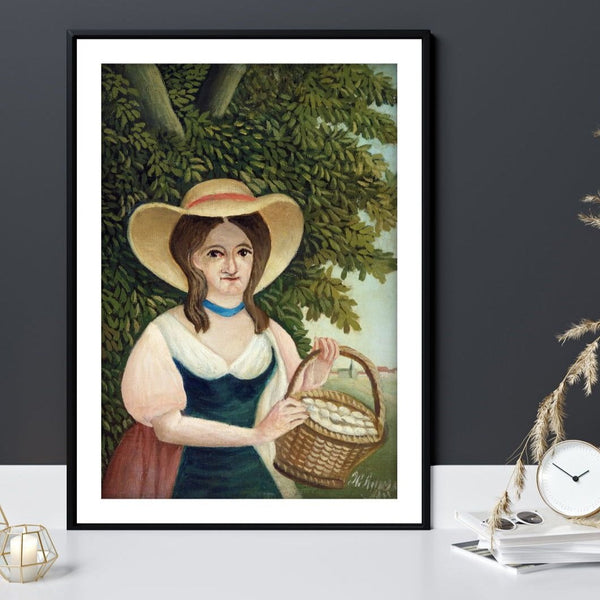Woman with Basket of Eggs